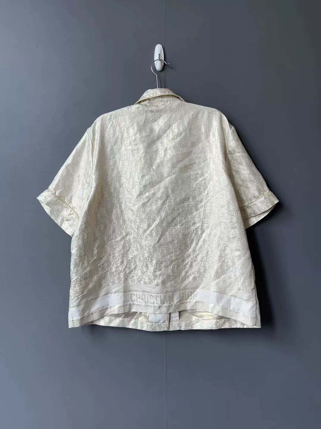 Dior Dior Gold All-Over Print Silk Short-Sleeve Shirt Size US S / EU 44-46 / 1 - 2 Thumbnail