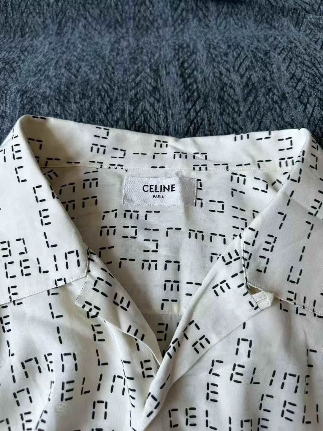 Celine Celine Short Sleeve Text Print Shirt Size US M / EU 48-50 / 2 - 3 Thumbnail