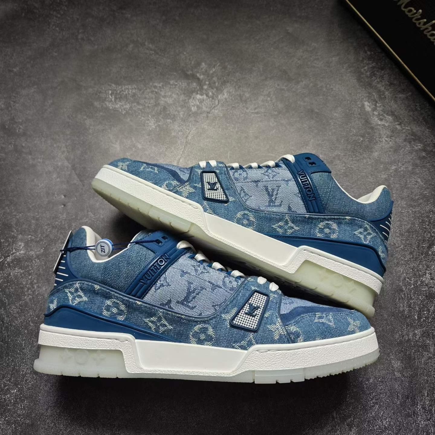 Louis Vuitton Louis Vuitton LV Trainer Denim Sneakers Size US 8 / EU 41 - 8 Thumbnail