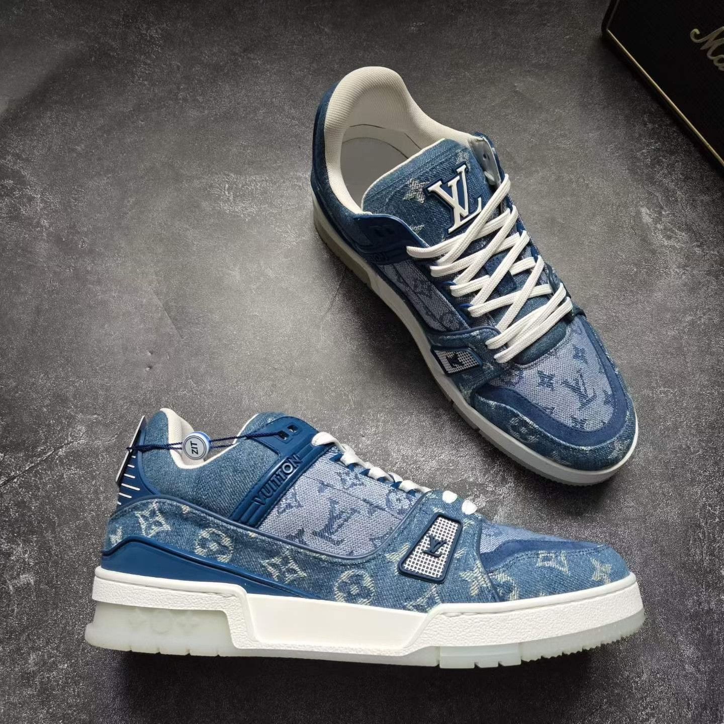 Louis Vuitton Louis Vuitton LV Trainer Denim Sneakers Size US 8 / EU 41 - 6 Thumbnail