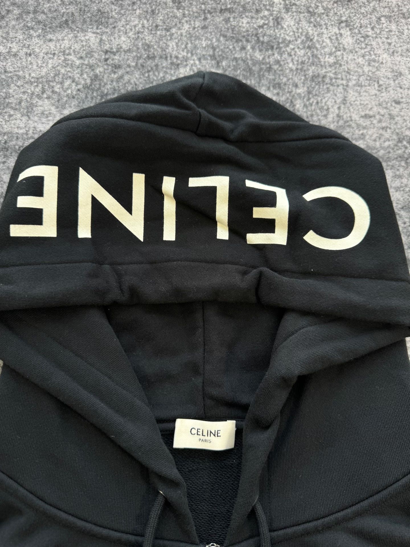 Celine Celine Black Logo Zip Hooded Jacket Size US M / EU 48-50 / 2 - 6 Thumbnail