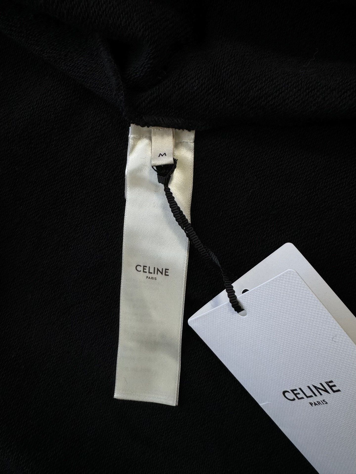 Celine Celine Black Logo Zip Hooded Jacket Size US M / EU 48-50 / 2 - 4 Thumbnail