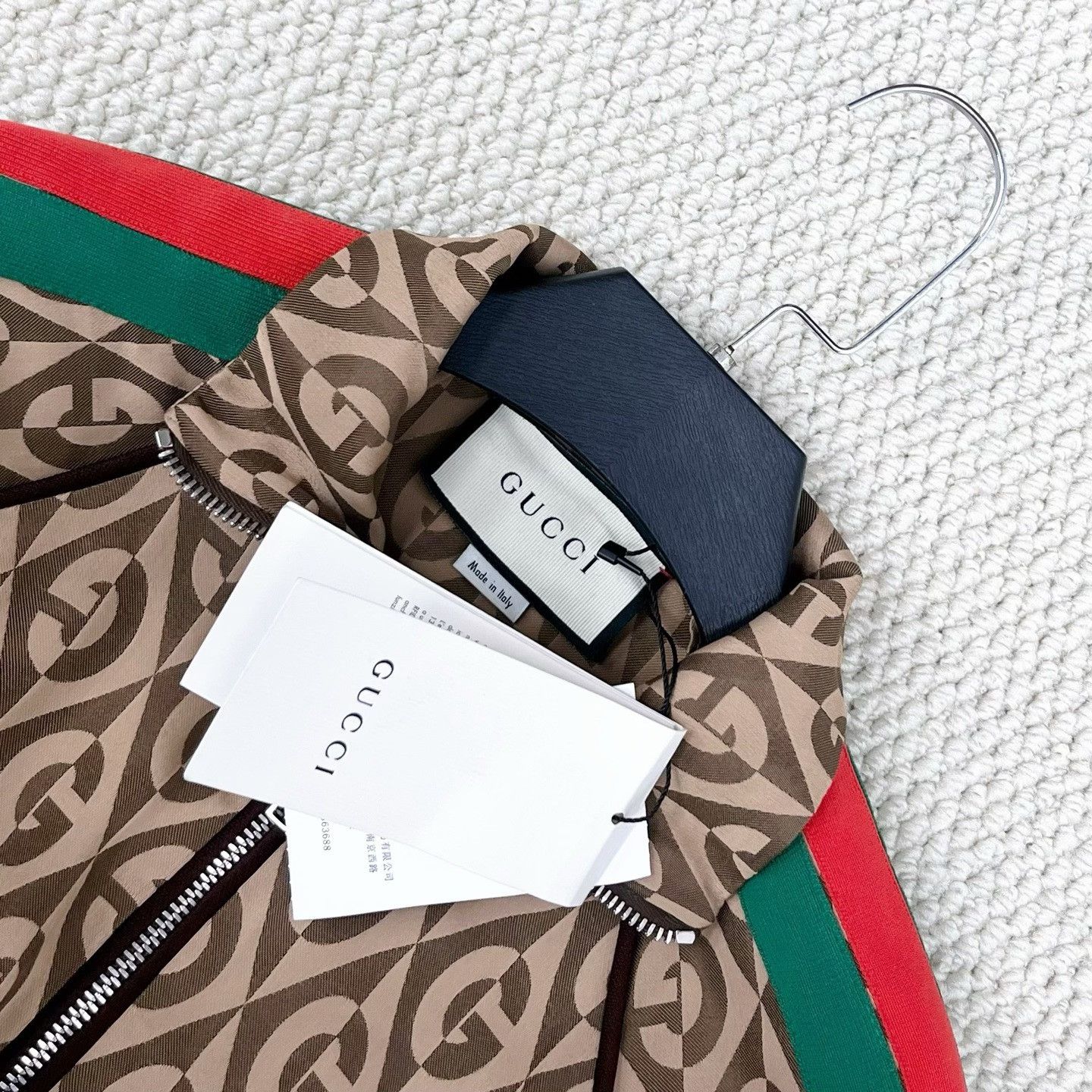 Gucci Gucci Brown Diamond Print Zip Jacket Size US M / EU 48-50 / 2 - 3 Thumbnail