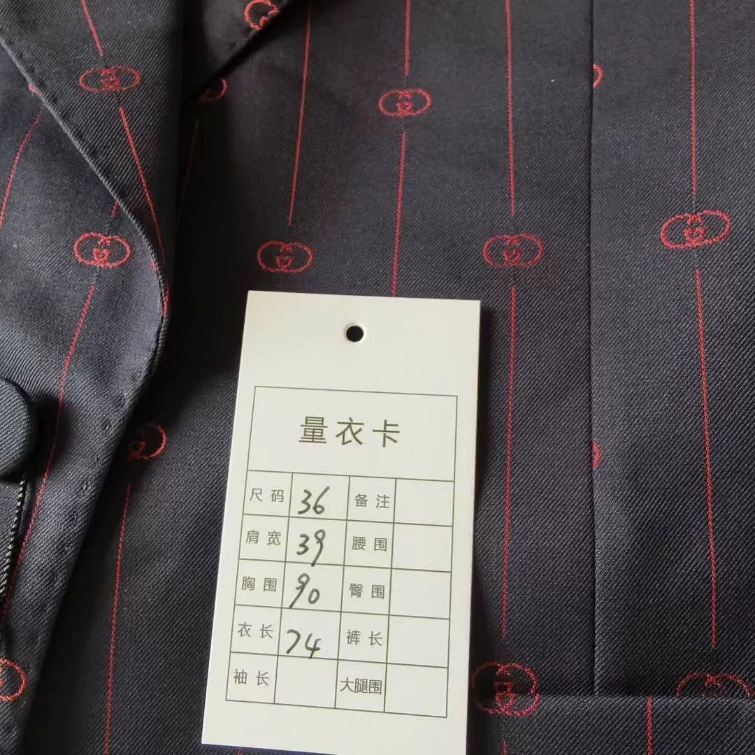 Gucci Gucci Deep Blue All-Over Print Single-Button Blazer Size XS / US 0-2 / IT 36-38 - 7 Thumbnail