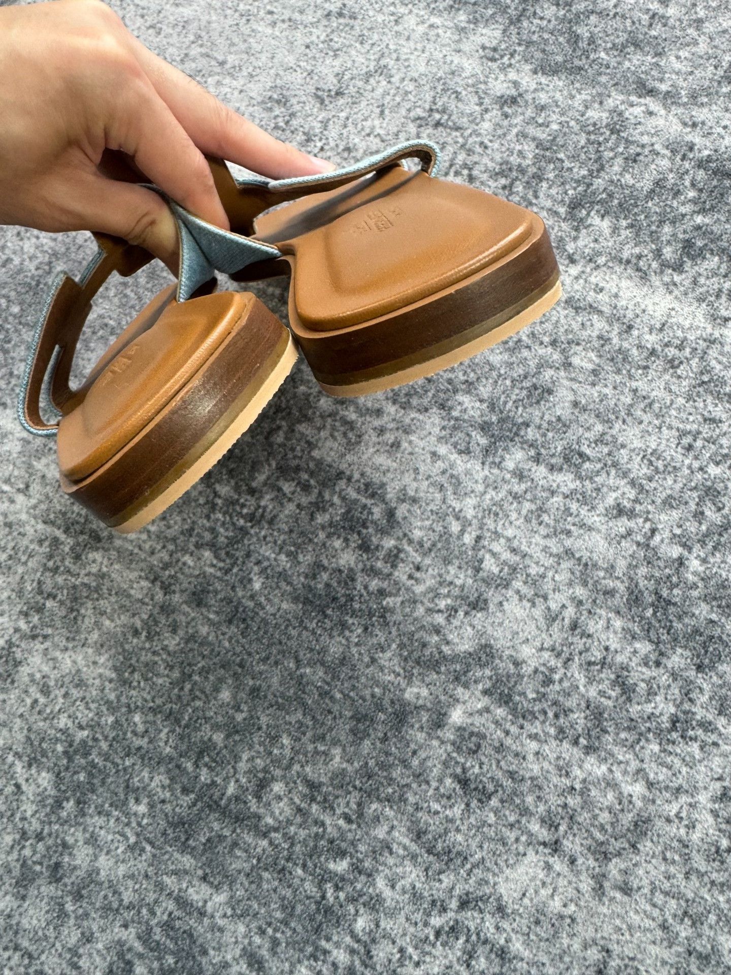 Hermes Hermes Denim Blue H Slippers Size US 6 / IT 36 - 5 Thumbnail