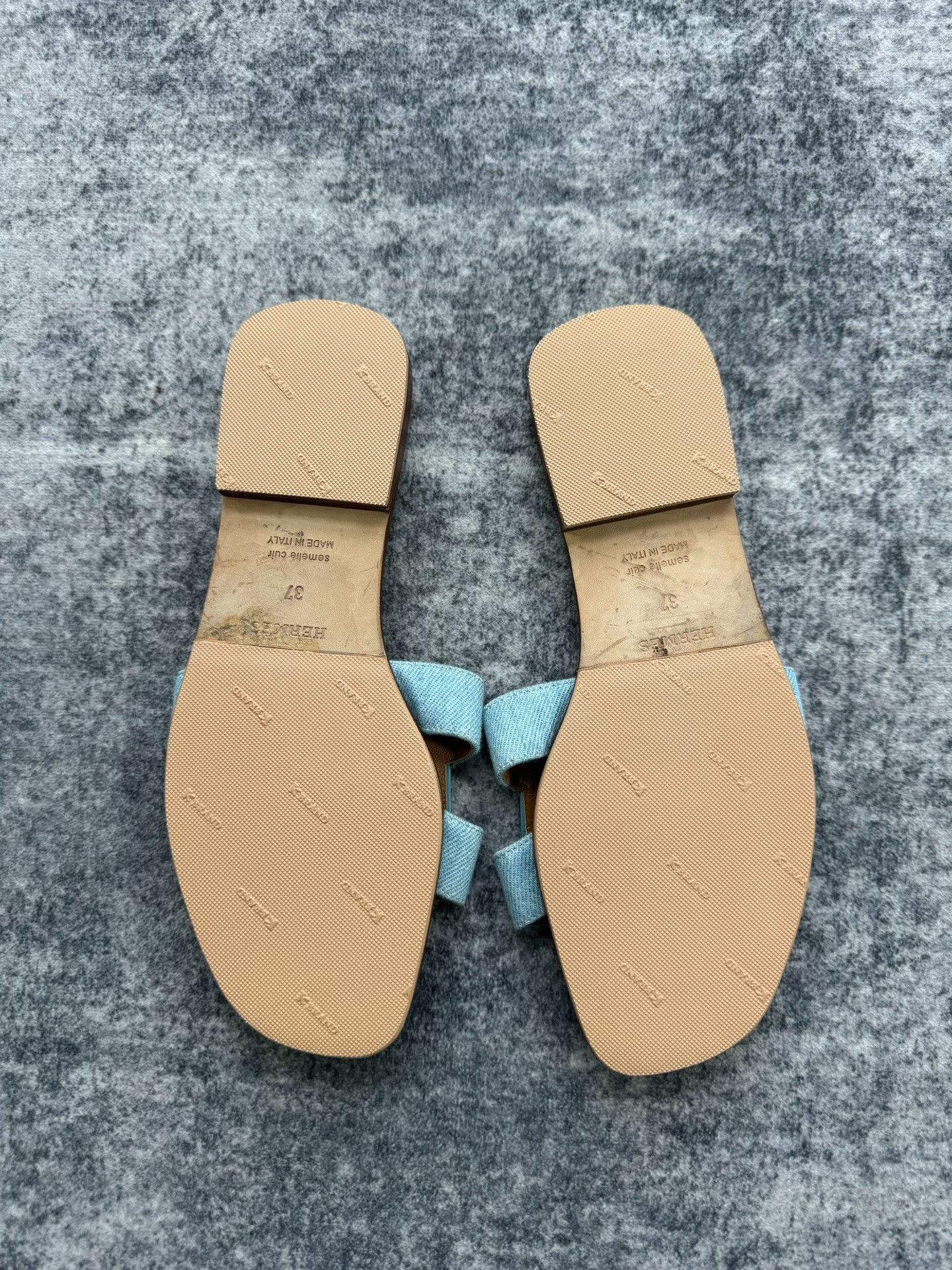 Hermes Hermes Denim Blue H Slippers Size US 6 / IT 36 - 6 Thumbnail