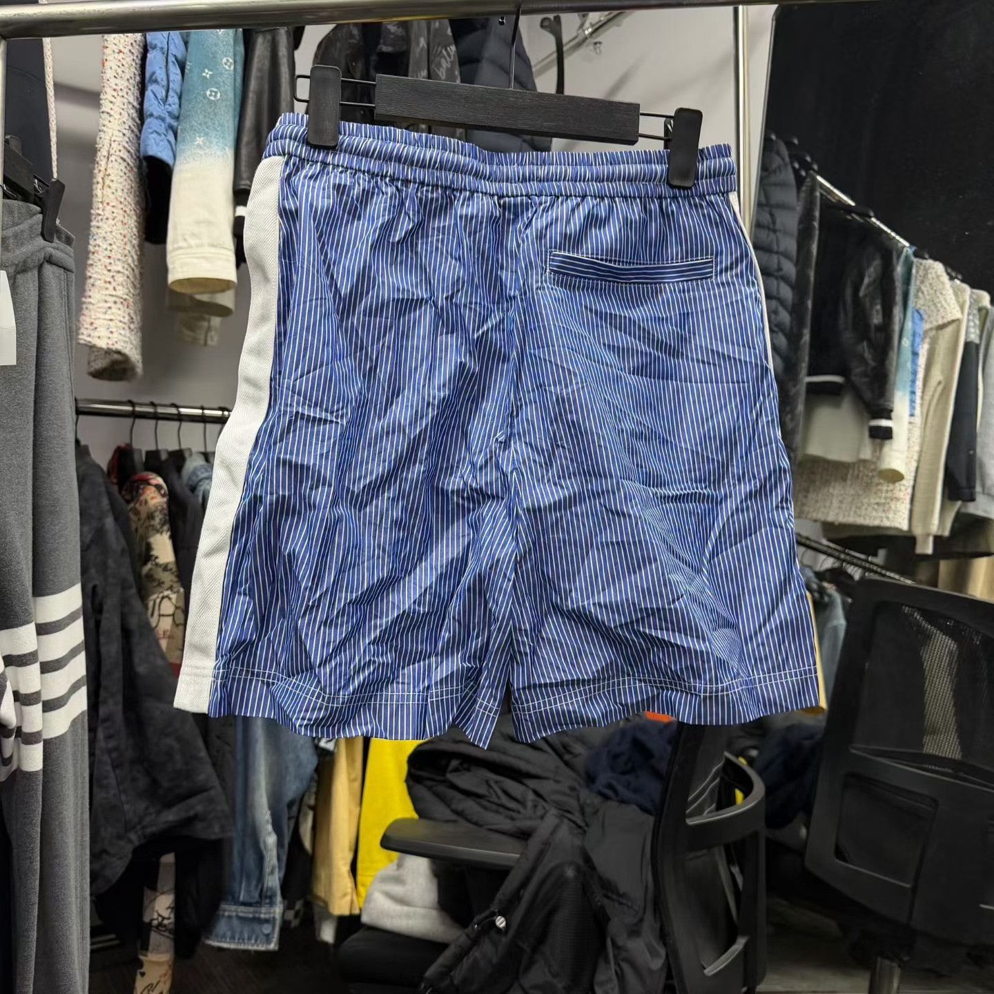 Loewe Loewe Blue White Striped Embroidered Logo Shorts Size US 32 / EU 48 - 2 Thumbnail