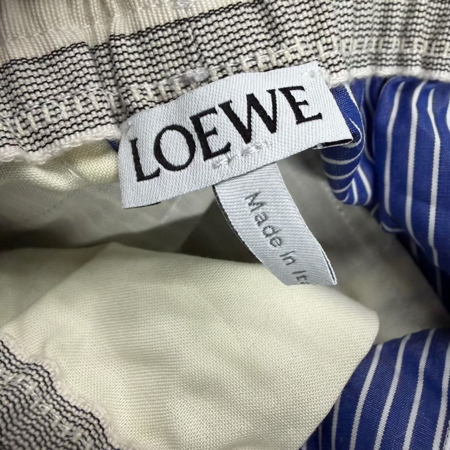 Loewe Loewe Blue White Striped Embroidered Logo Shorts Size US 32 / EU 48 - 4 Thumbnail