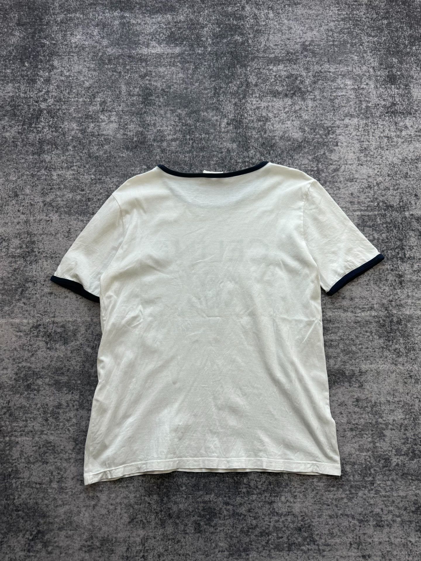 Celine Celine White Triomphe Short Sleeve Size M / US 6-8 / IT 42-44 - 2 Thumbnail