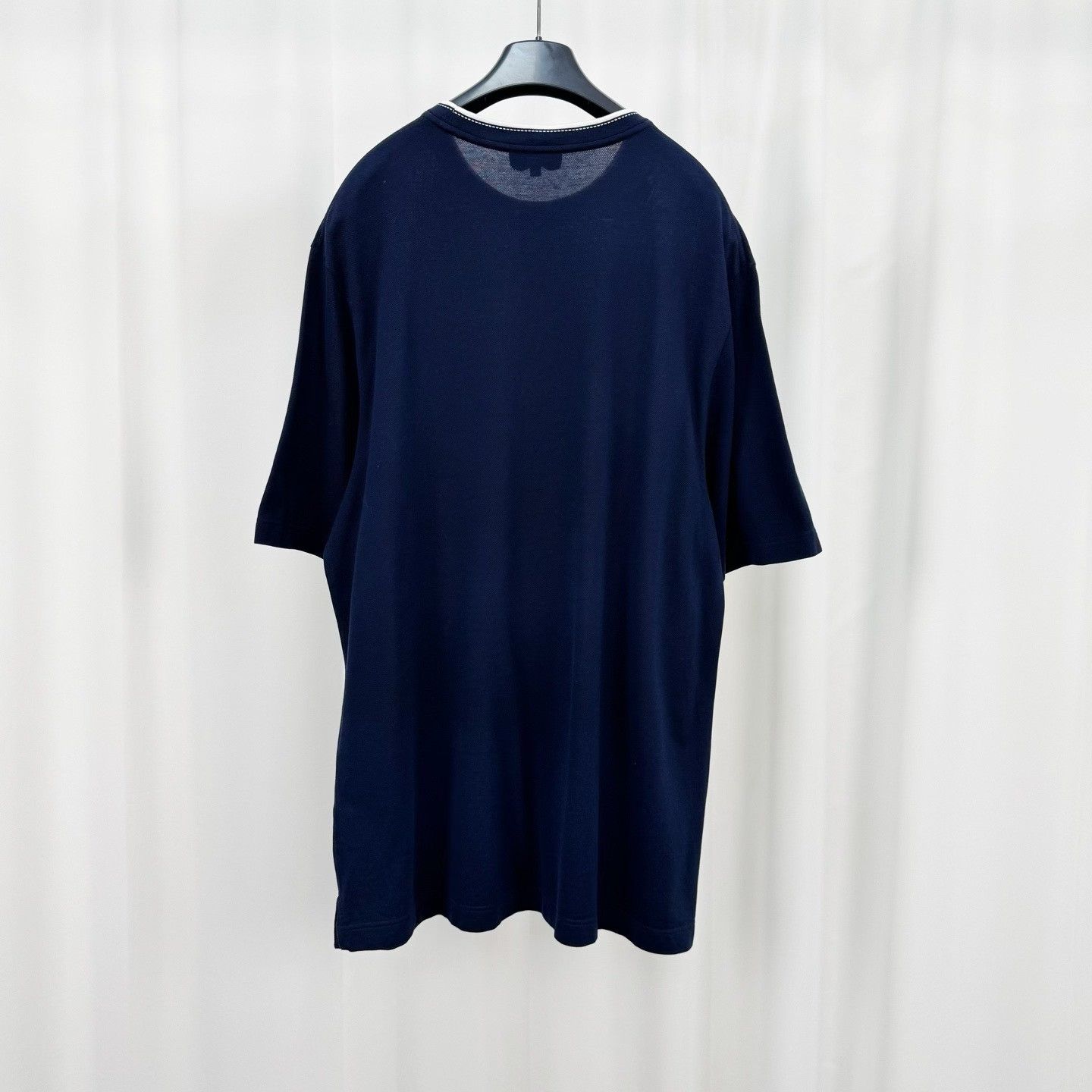 Hermes Hermes Blue Short-Sleeve Top White Collar Size US M / EU 48-50 / 2 - 2 Thumbnail