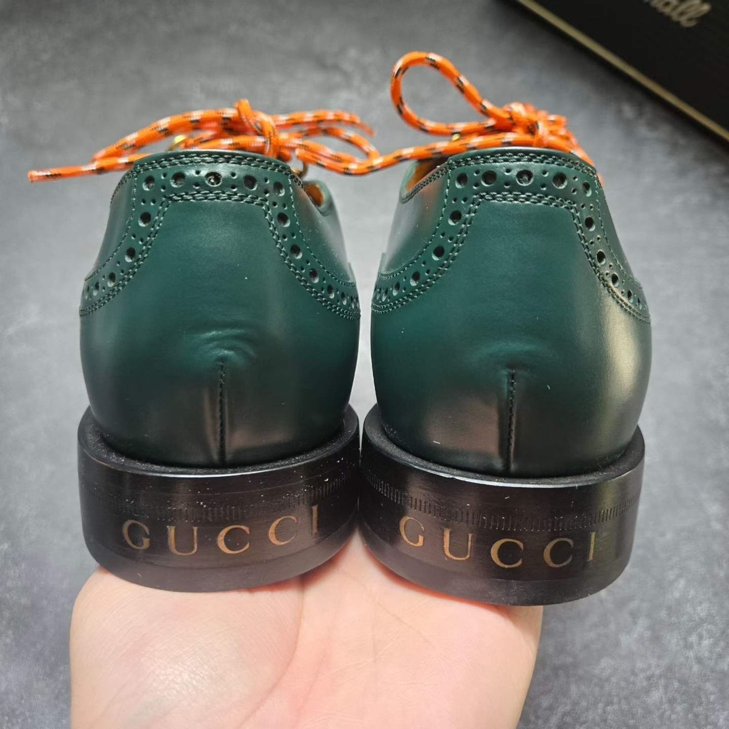 Gucci Gucci Green Embossed Leather Shoes Size US 8 / EU 41 - 3 Thumbnail