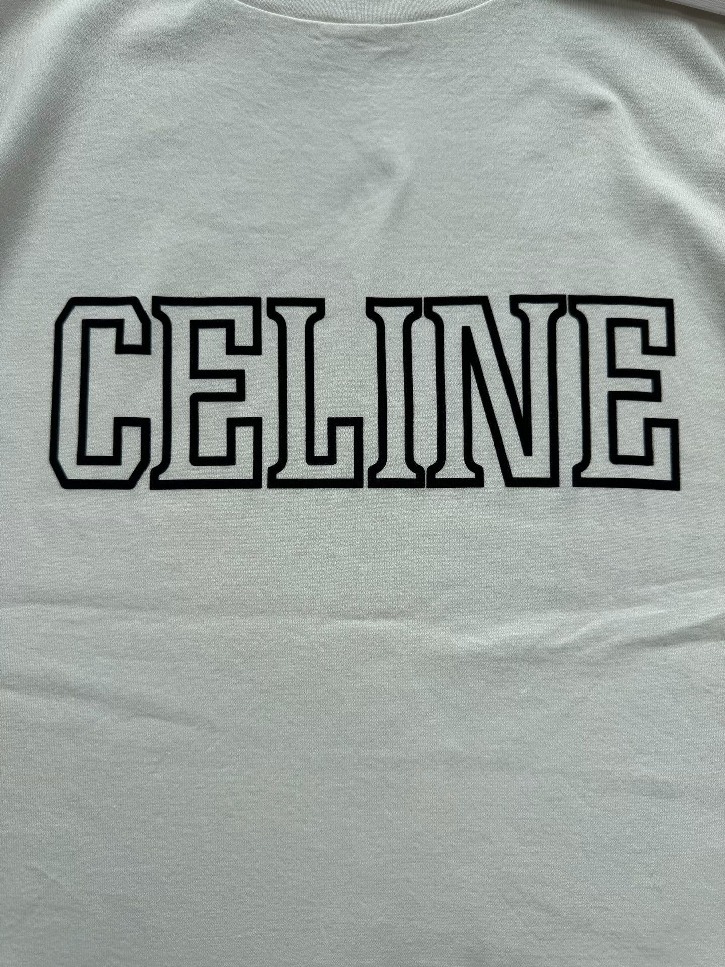 Celine Celine Red White Slogan Logo Fake Two-Piece Long Sleeve Size M / US 6-8 / IT 42-44 - 4 Thumbnail