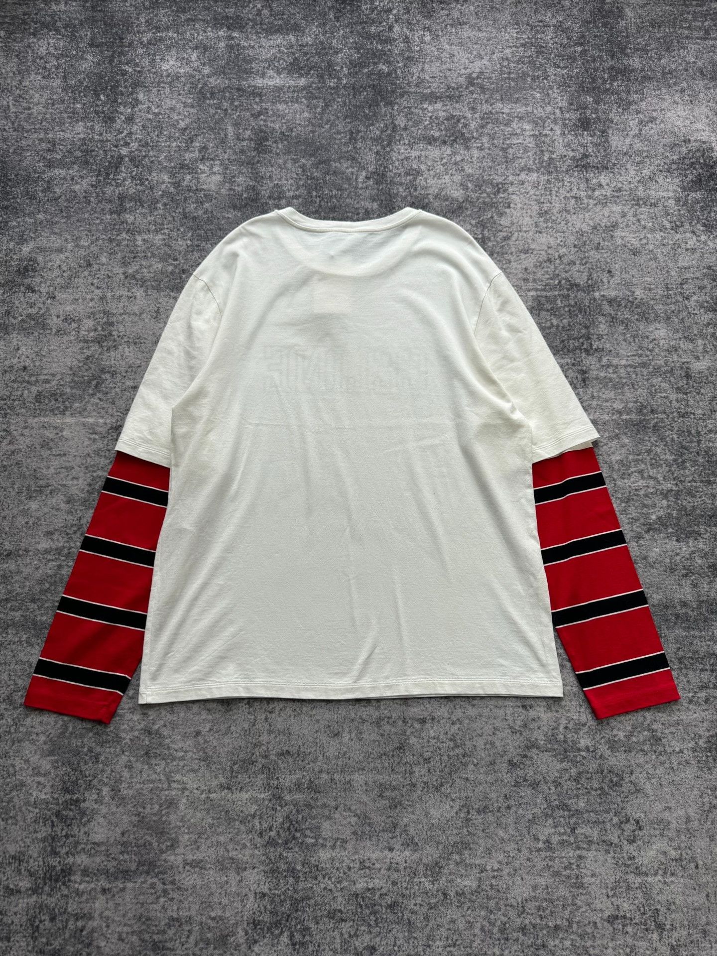 Celine Celine Red White Slogan Logo Fake Two-Piece Long Sleeve Size M / US 6-8 / IT 42-44 - 2 Thumbnail