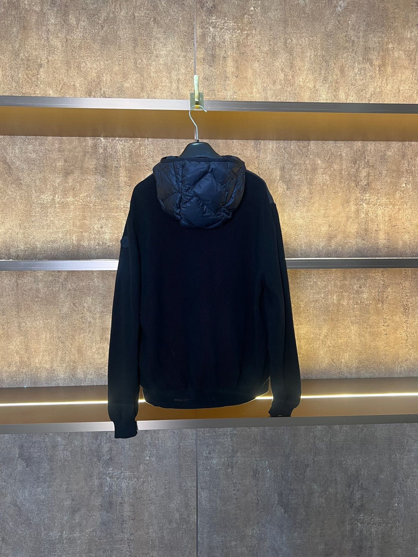 Moncler Moncler Black Label Knit Panel Hooded Down Jacket Size US L / EU 52-54 / 3 - 2 Thumbnail