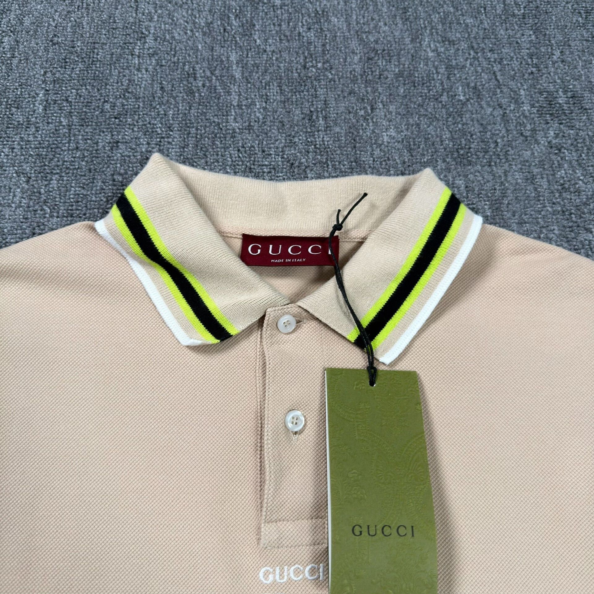 Gucci Gucci Lido Beige Short Sleeve Polo Size S Size US S / EU 44-46 / 1 - 3 Thumbnail