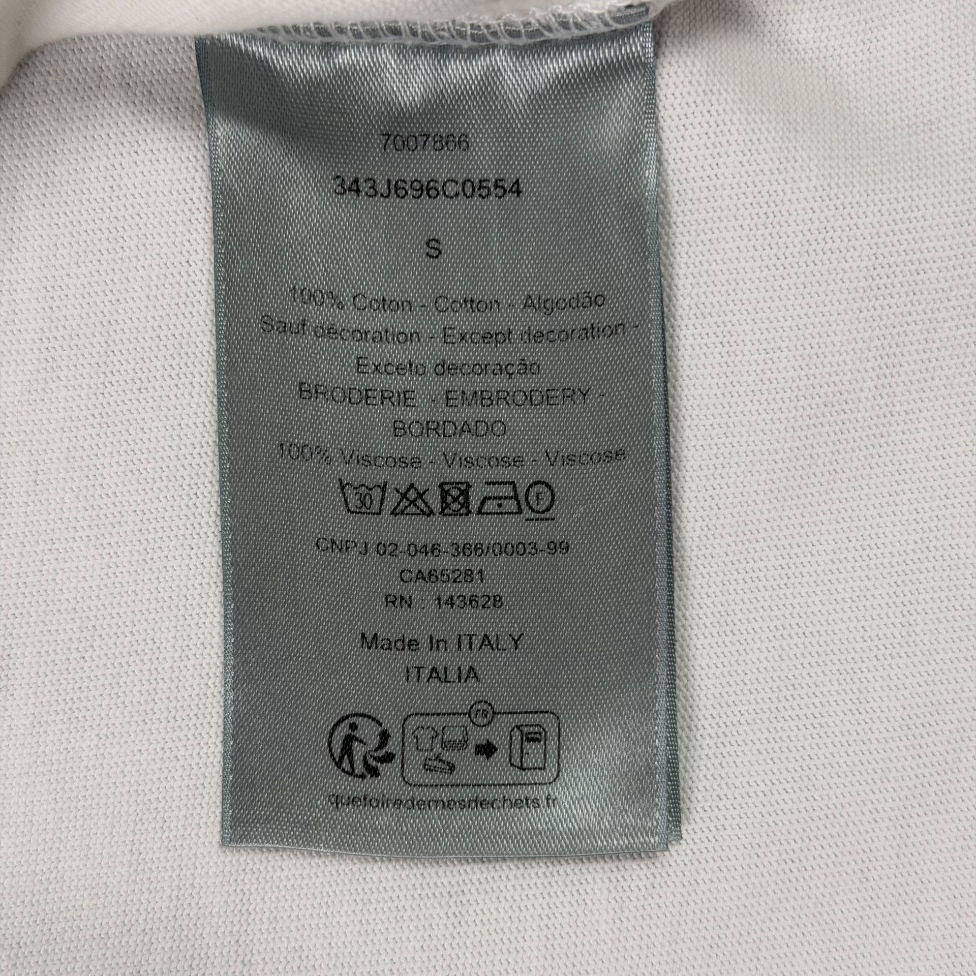 Dior Dior Christian Dior Couture Relief Logo T-Shirt S Size US S / EU 44-46 / 1 - 6 Thumbnail