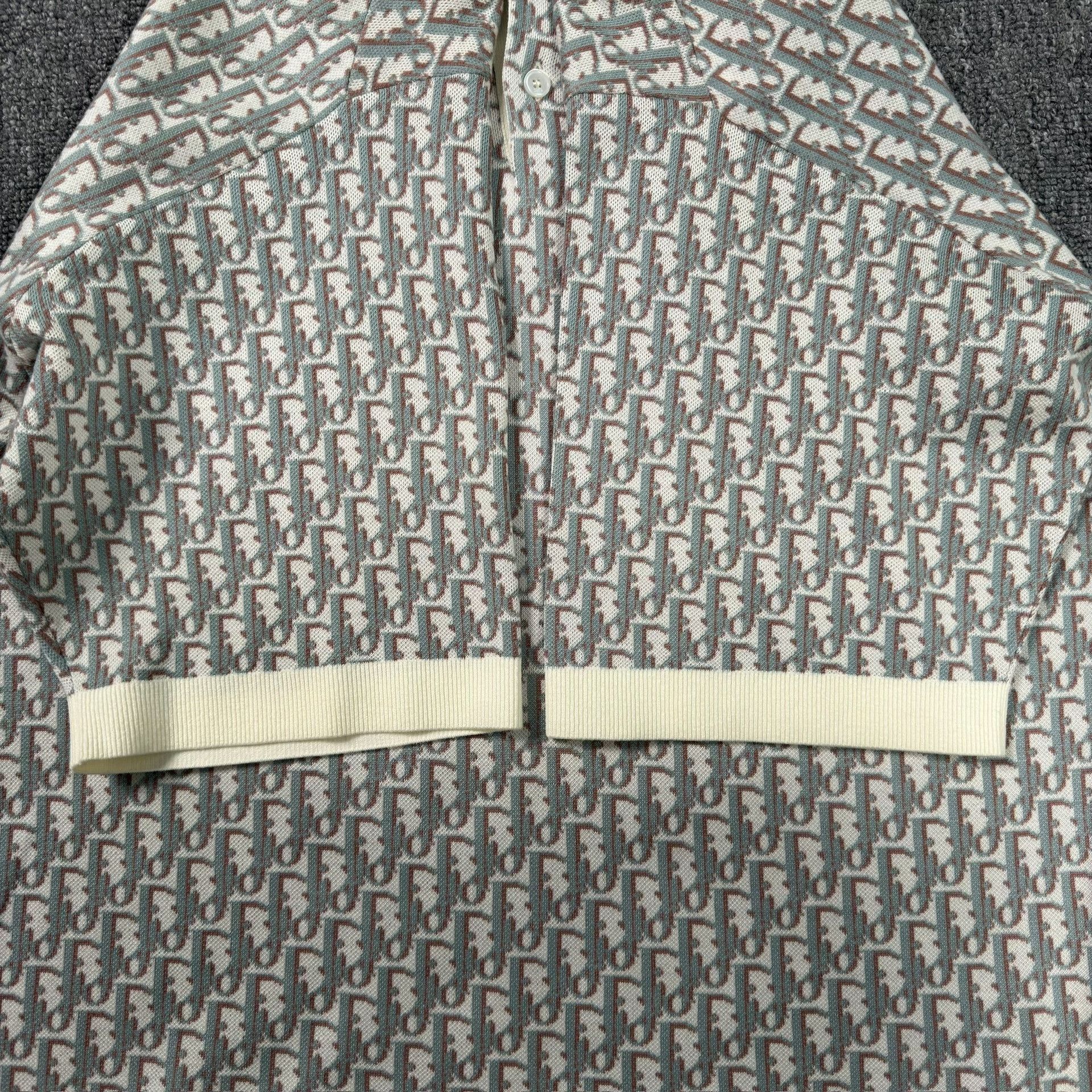 Dior Dior Oblique Print Knit Polo Shirt Size L Size US L / EU 52-54 / 3 - 4 Thumbnail