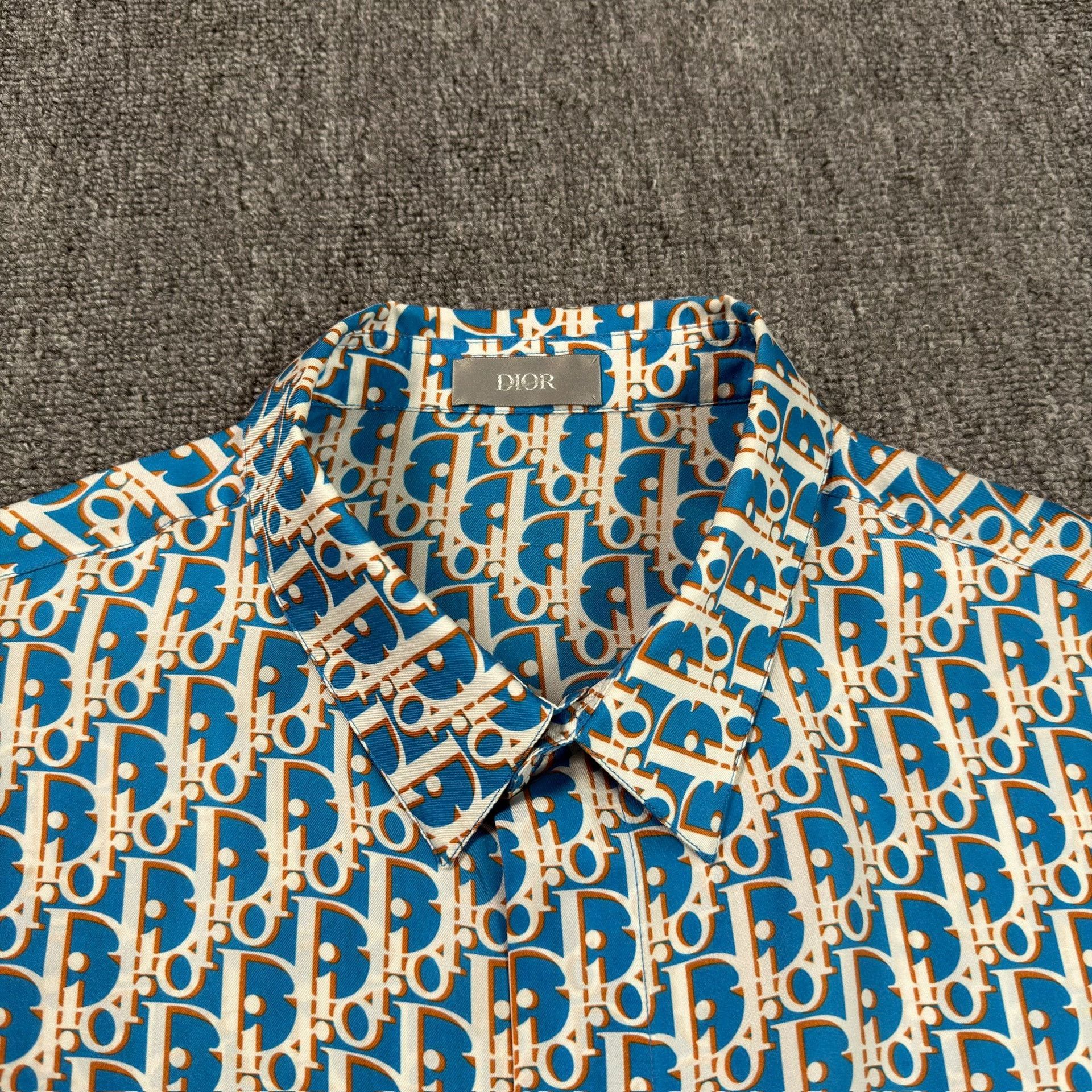 Dior Dior Oblique Silk Short Sleeve Shirt 41 Size US L / EU 52-54 / 3 - 3 Thumbnail