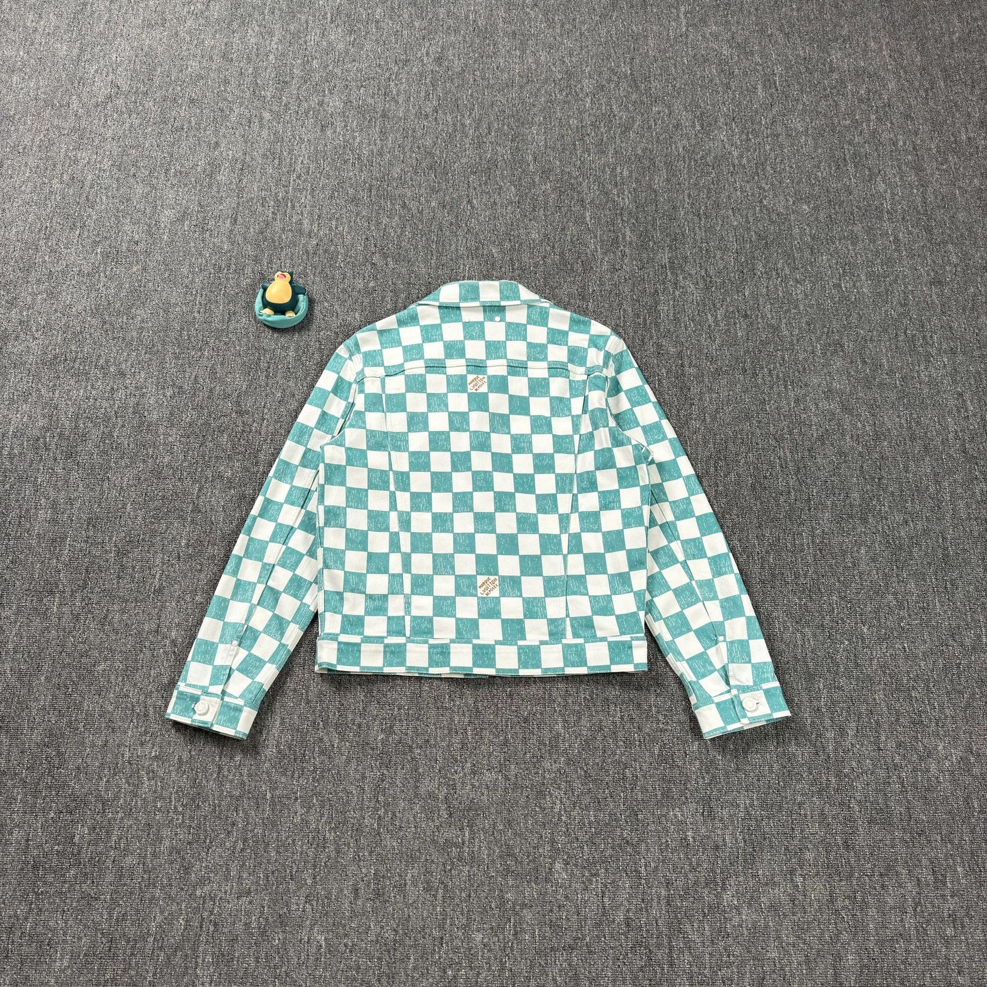 Louis Vuitton Louis Vuitton Green Damier Check Denim Jacket 46 Size US S / EU 44-46 / 1 - 7 Thumbnail