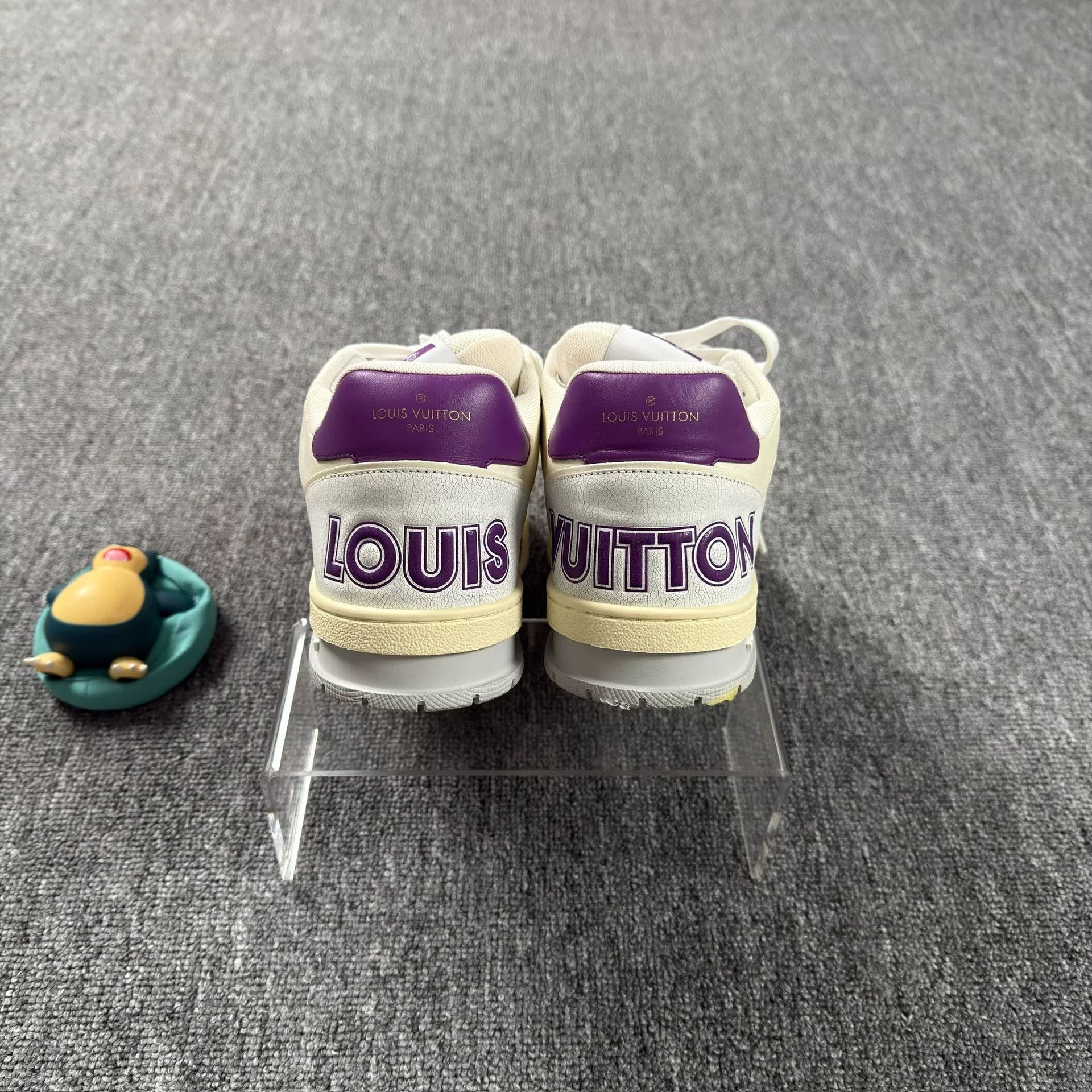 Louis Vuitton Louis Vuitton Purple White Velcro Trainer Sneakers Size 8 Size US 8 / EU 41 - 3 Thumbnail