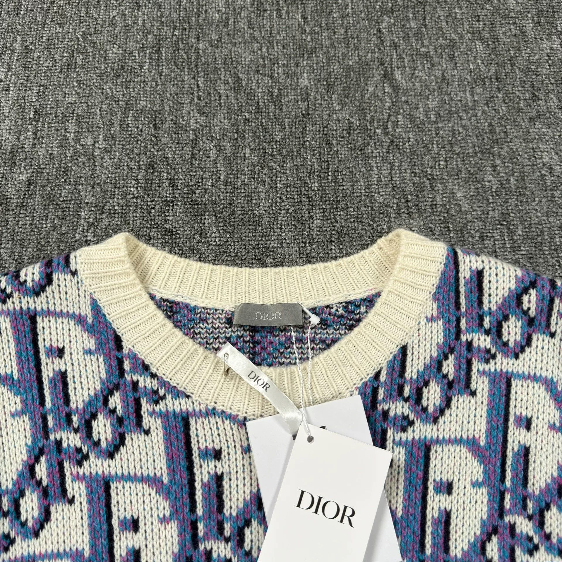 Dior Dior x Stussy Oblique Wool Cashmere Sweater M Size US M / EU 48-50 / 2 - 3 Thumbnail