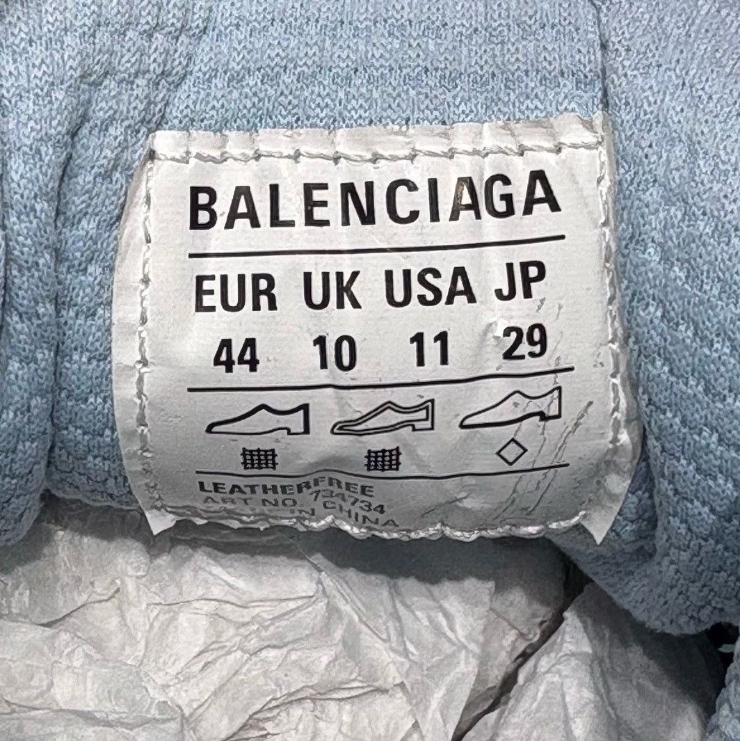 Balenciaga Balenciaga Distressed Blue Lowtop Sneakers 11 Men Size US 11 / EU 44 - 8 Thumbnail