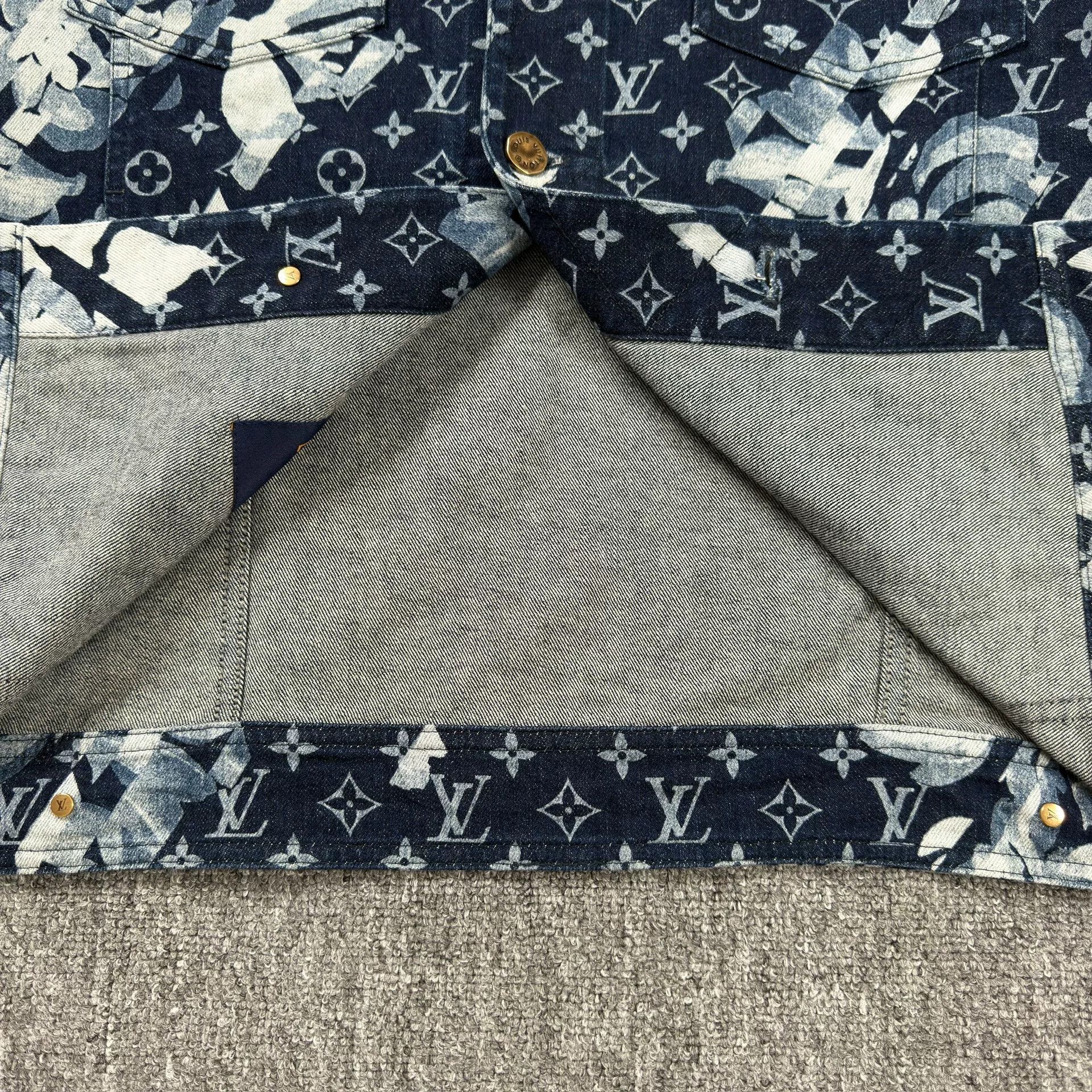 Louis Vuitton Louis Vuitton Monogram Seaweed Denim Jacket 52 Size US L / EU 52-54 / 3 - 7 Thumbnail