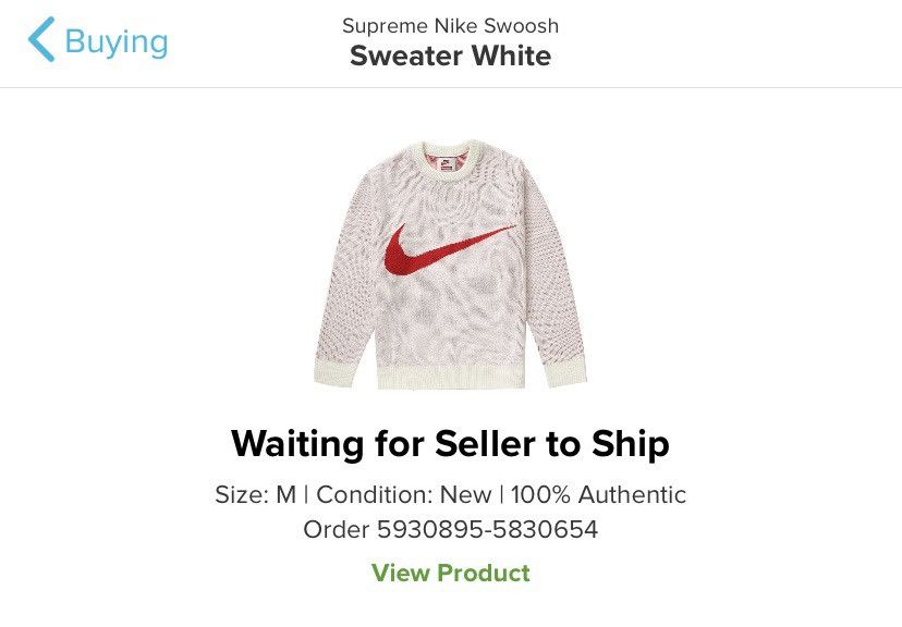 Supreme nike swoosh sweater store