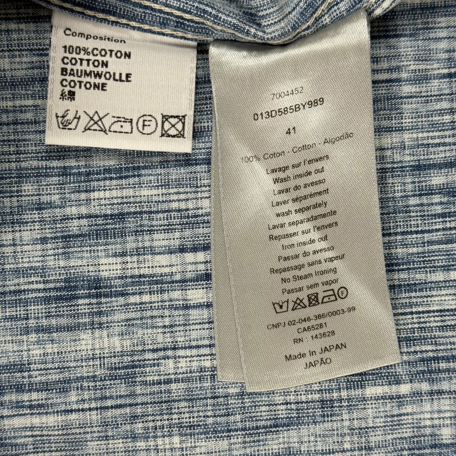 Dior Dior Blue Oblique Monogram Shirt US L Size US L / EU 52-54 / 3 - 4 Thumbnail