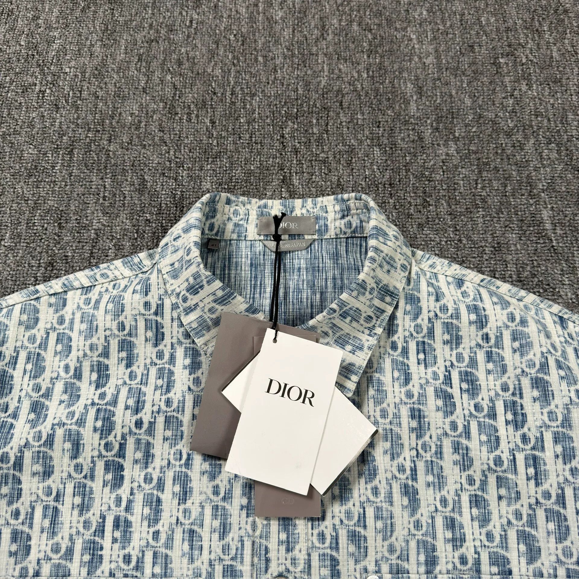 Dior Dior Blue Oblique Monogram Shirt US L Size US L / EU 52-54 / 3 - 3 Thumbnail