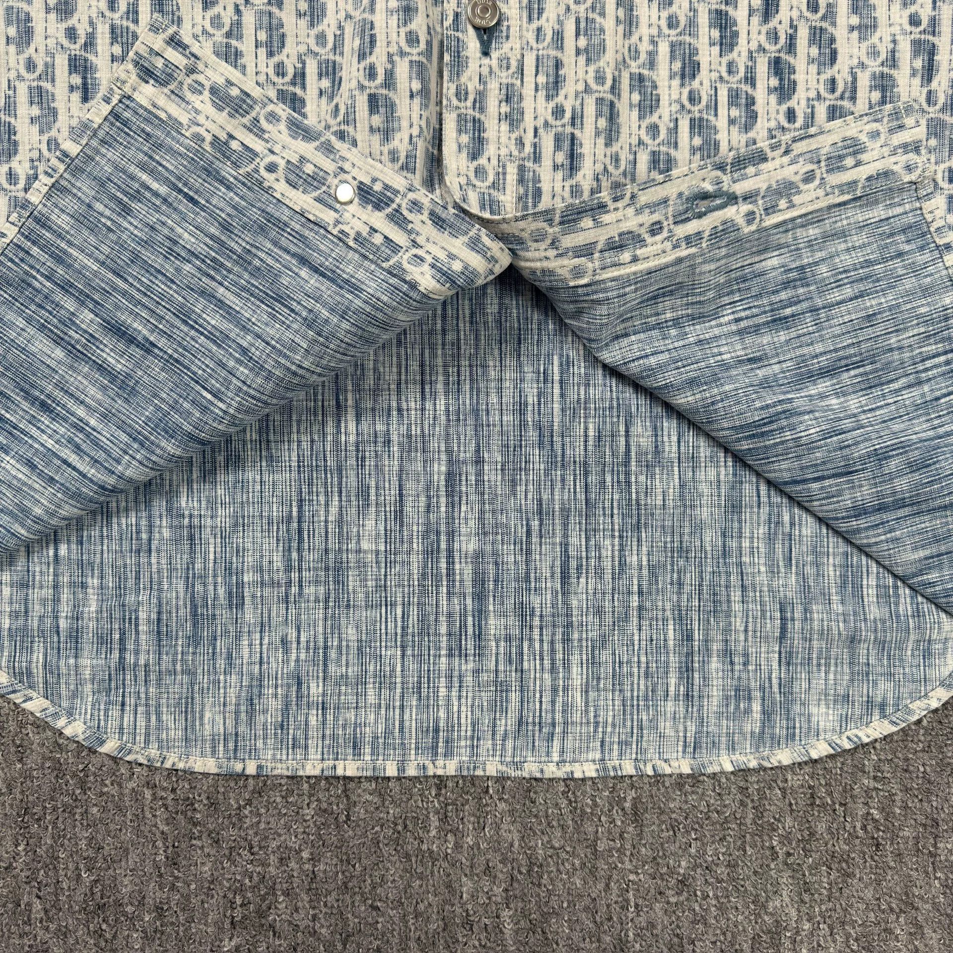 Dior Dior Blue Oblique Monogram Shirt US L Size US L / EU 52-54 / 3 - 7 Thumbnail