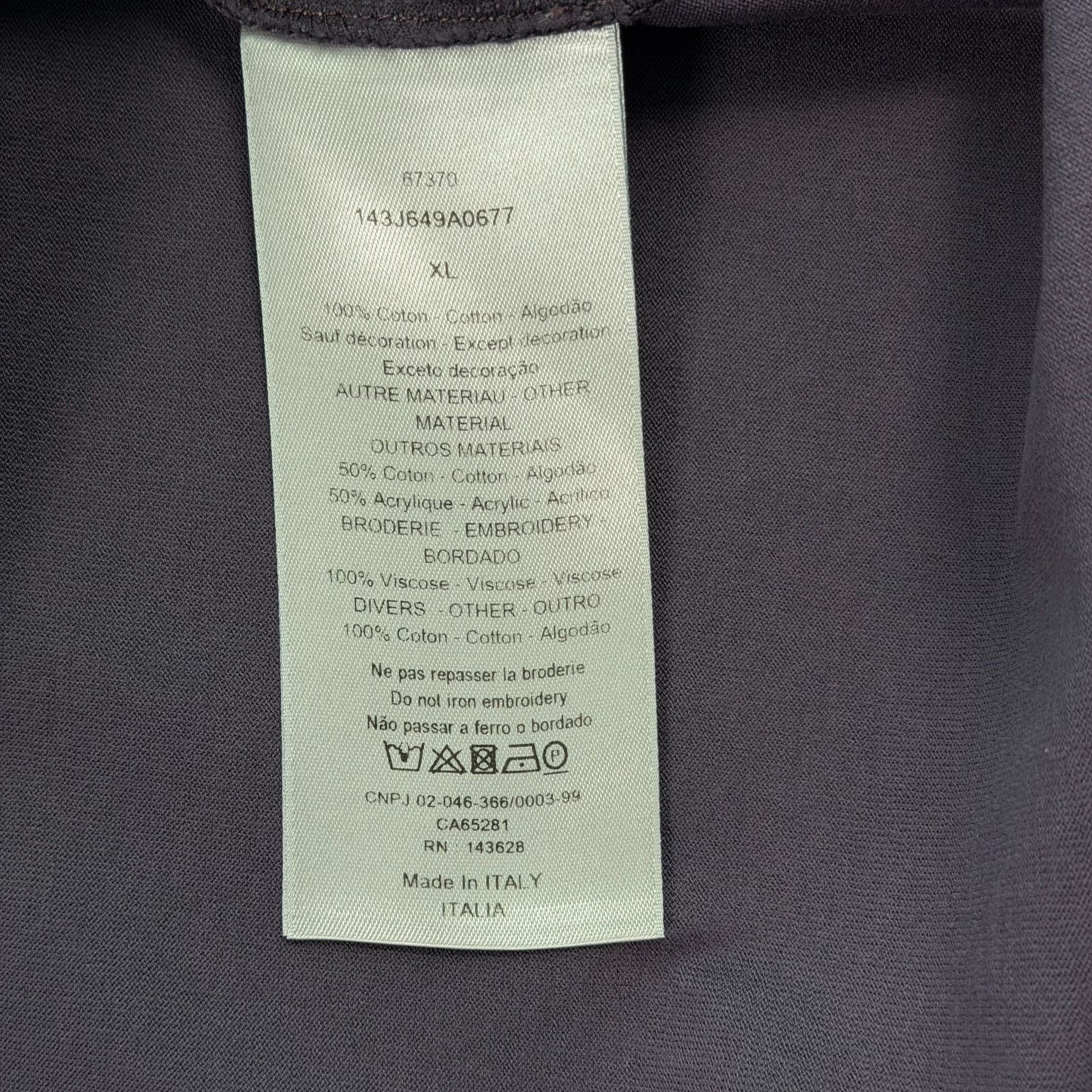 Dior Dior Leopard Embroidery Purple T-Shirt XL Size US XL / EU 56 / 4 - 6 Thumbnail
