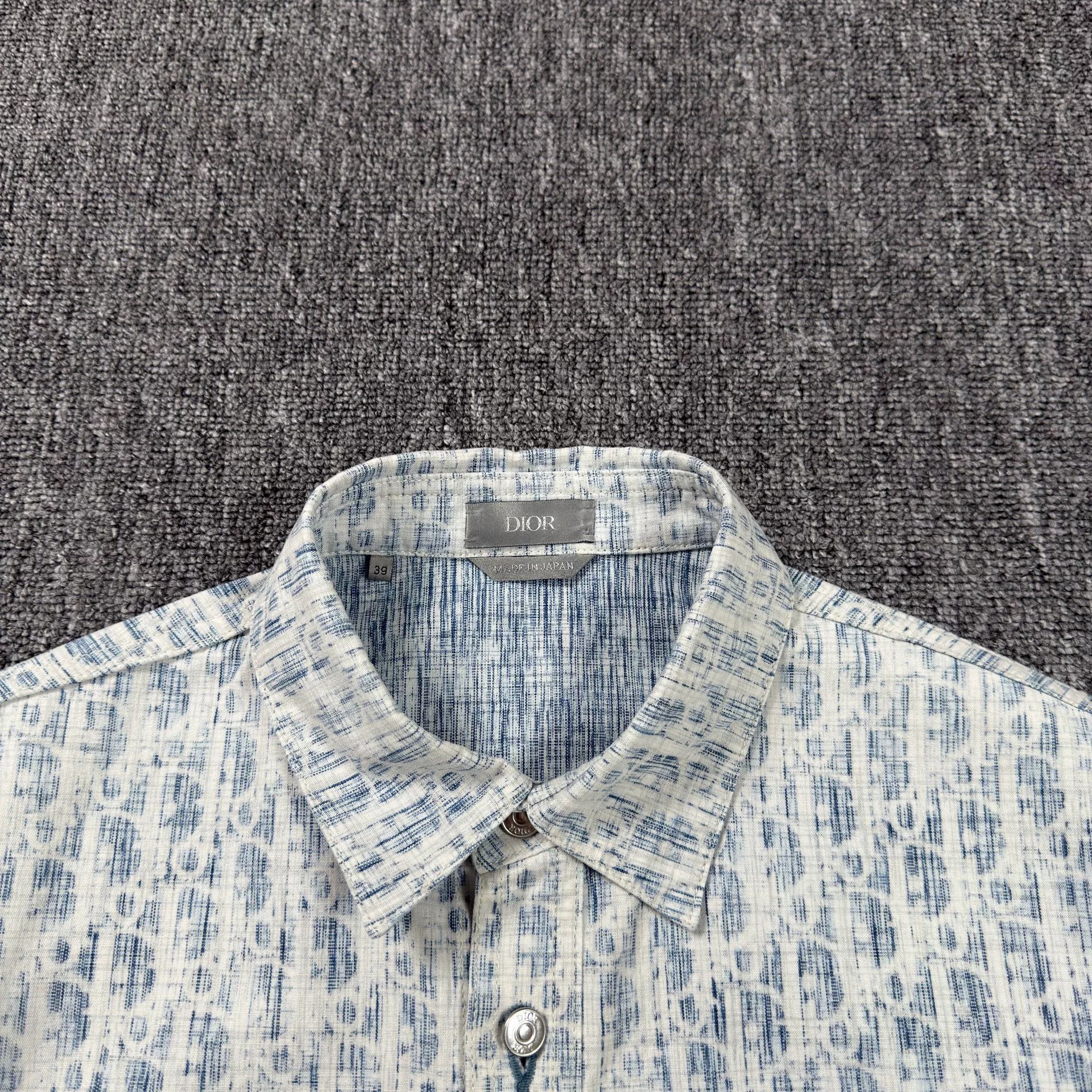 Dior Dior Oblique Print Long Sleeve Button Up Shirt Size 39 Size US M / EU 48-50 / 2 - 3 Thumbnail
