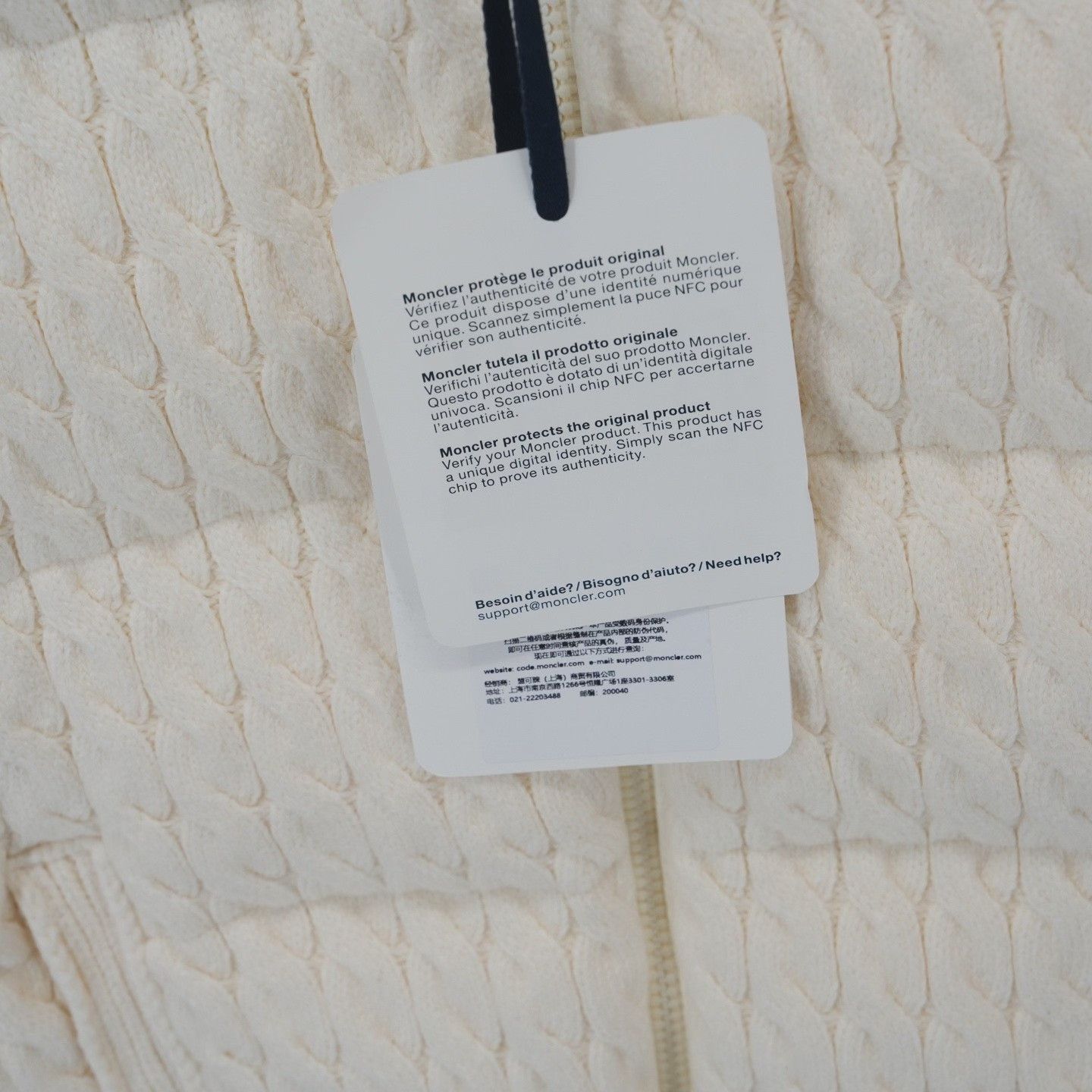 Moncler Moncler Knit Wool White Down Jacket S Women Size S / US 4 / IT 40 - 5 Thumbnail