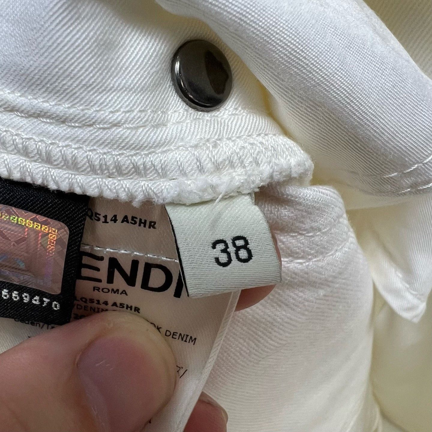 Fendi Fendi Retro White Skirt 37 Women Size 37" - 3 Thumbnail