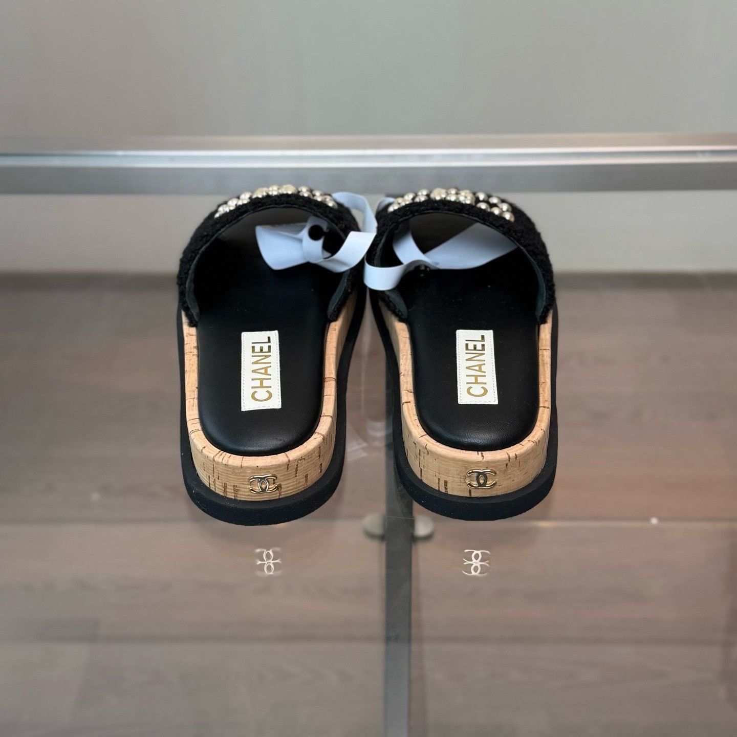 Chanel Chanel Black Sandals us_12 Women Size US 12 / IT 42 - 4 Thumbnail