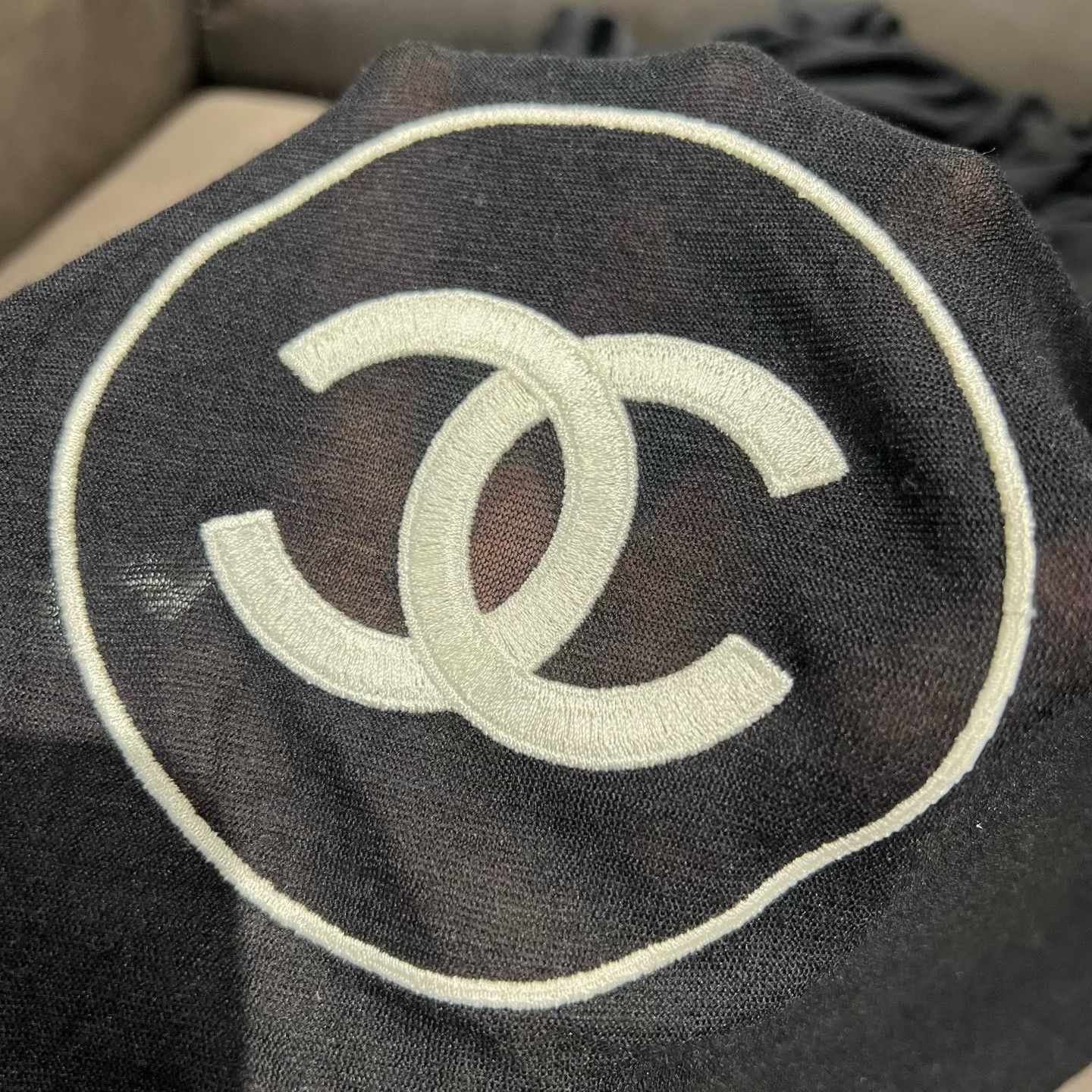 Chanel Chanel Black Scarf one size Men Size ONE SIZE - 4 Thumbnail