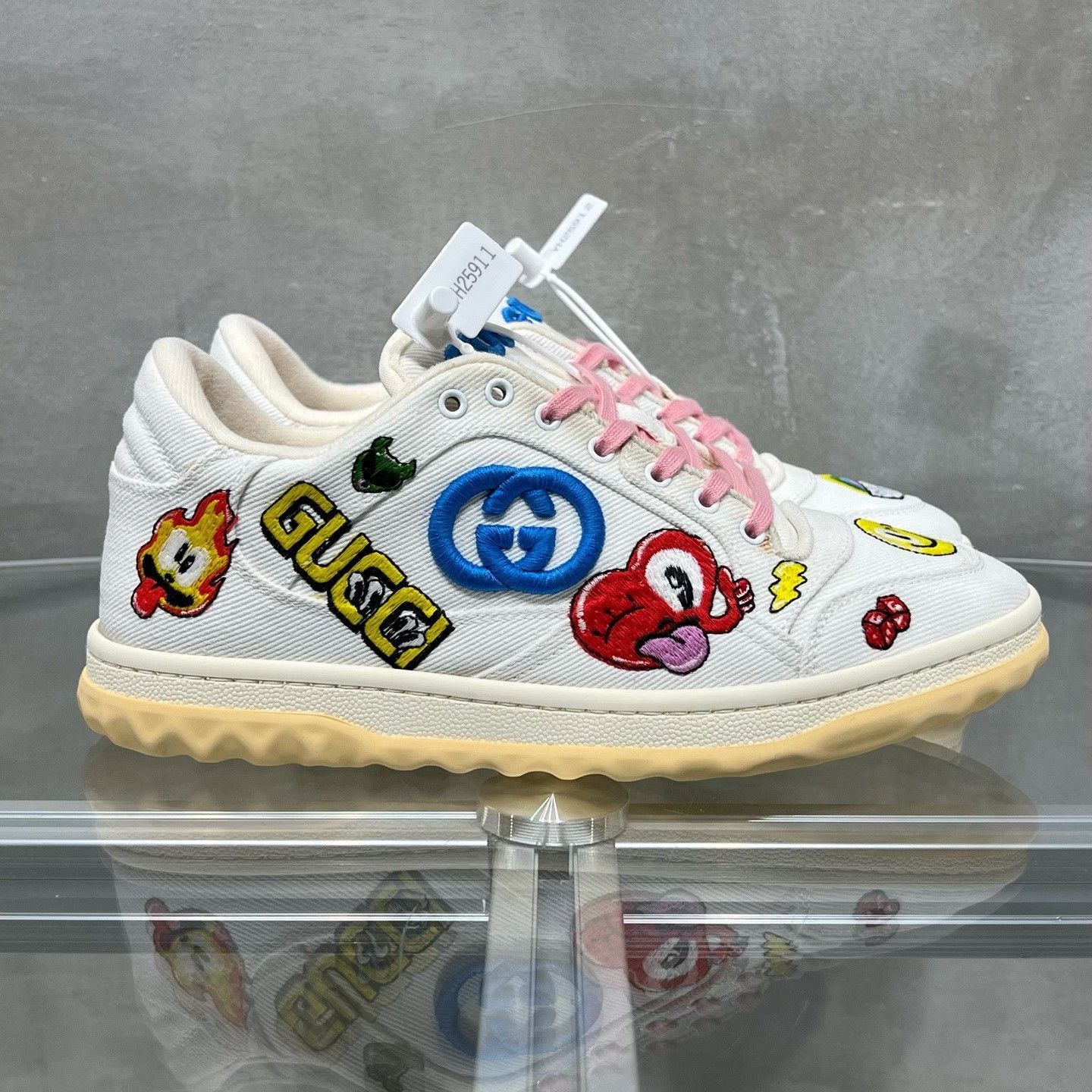 Gucci Gucci Graphic White Lowtop Sneakers 5.5 Men Size US 5.5 / EU 38 - 4 Thumbnail