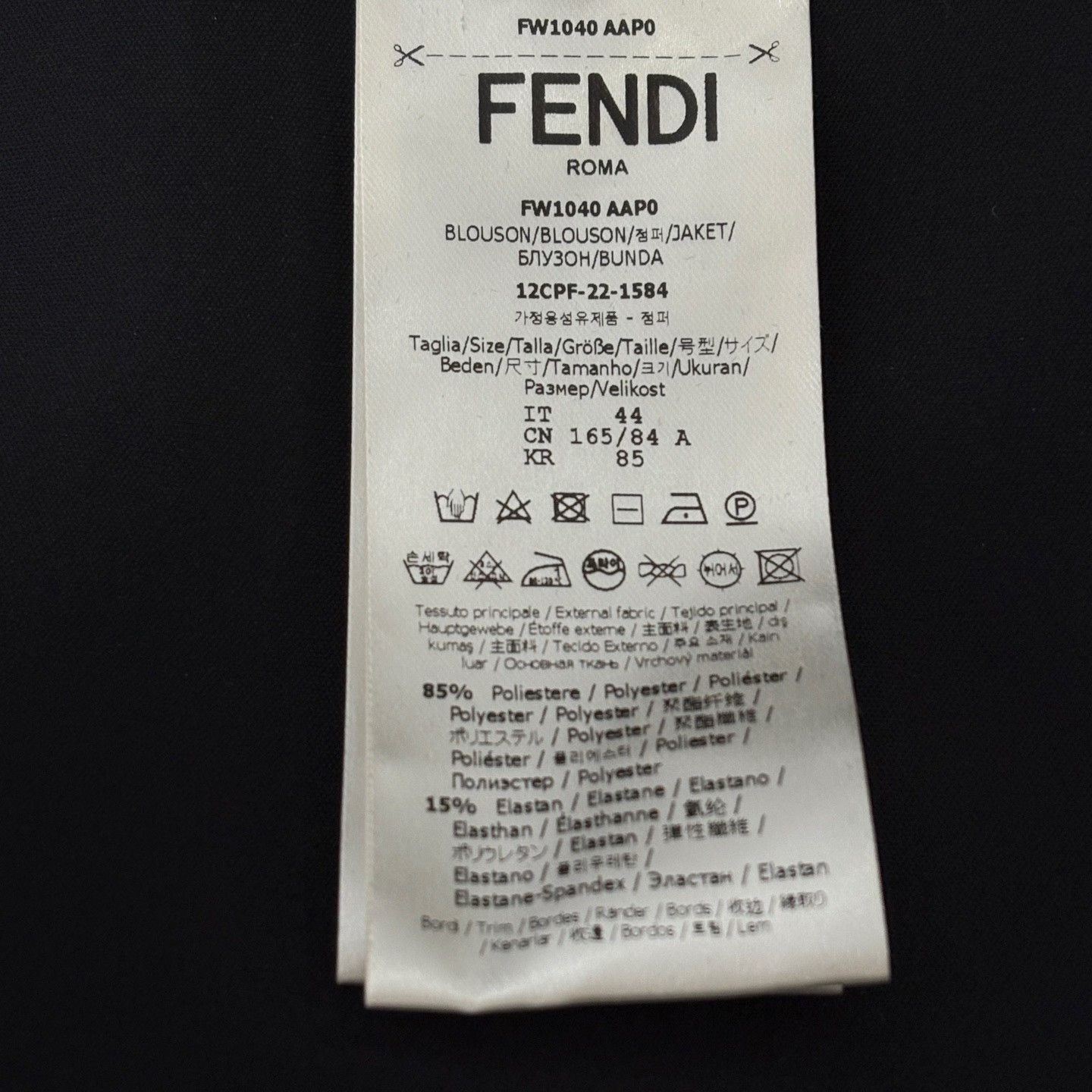 Fendi Fendi Velvet Printed Black Light Jacket xxs Men Size US XXS / EU 40 - 5 Thumbnail