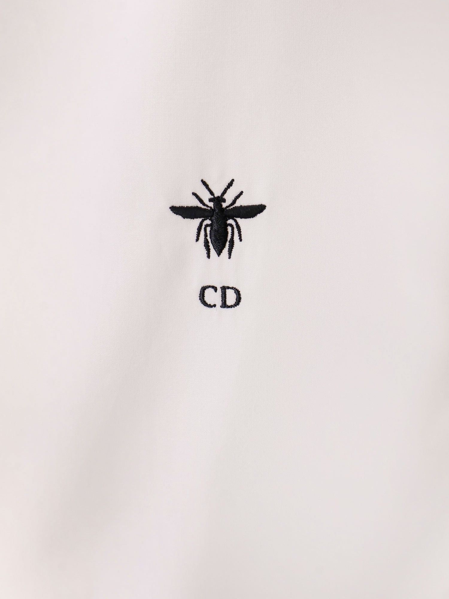 Dior Cotton Shirt With Bee And Monogram Embroidery Size M / US 6-8 / IT 42-44 - 2 Thumbnail