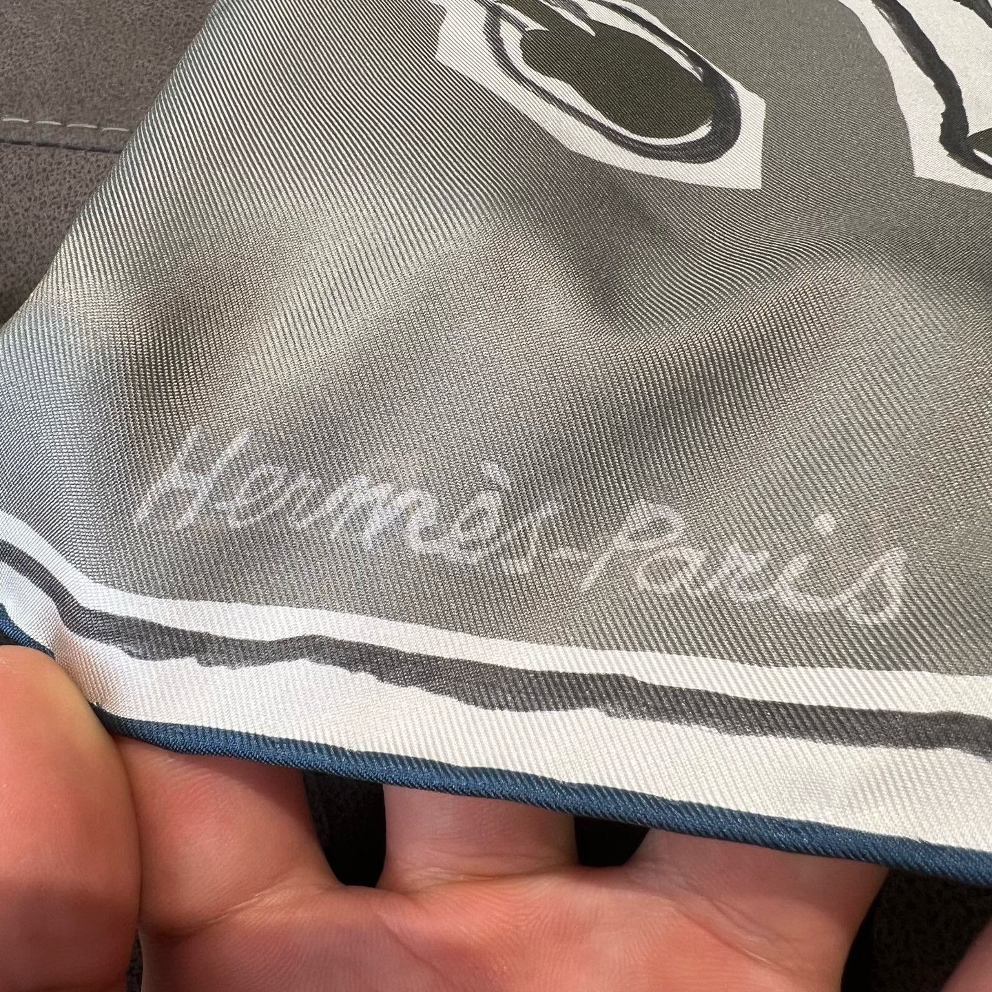 Hermes Hermes Silk Blue Scarf one size Men Size ONE SIZE - 3 Thumbnail
