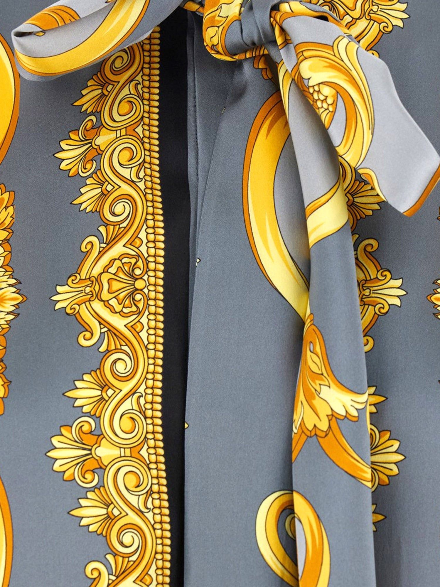 Versace Cheetah Foulard Lavalliere Silk Shirt Size M / US 6-8 / IT 42-44 - 5 Thumbnail