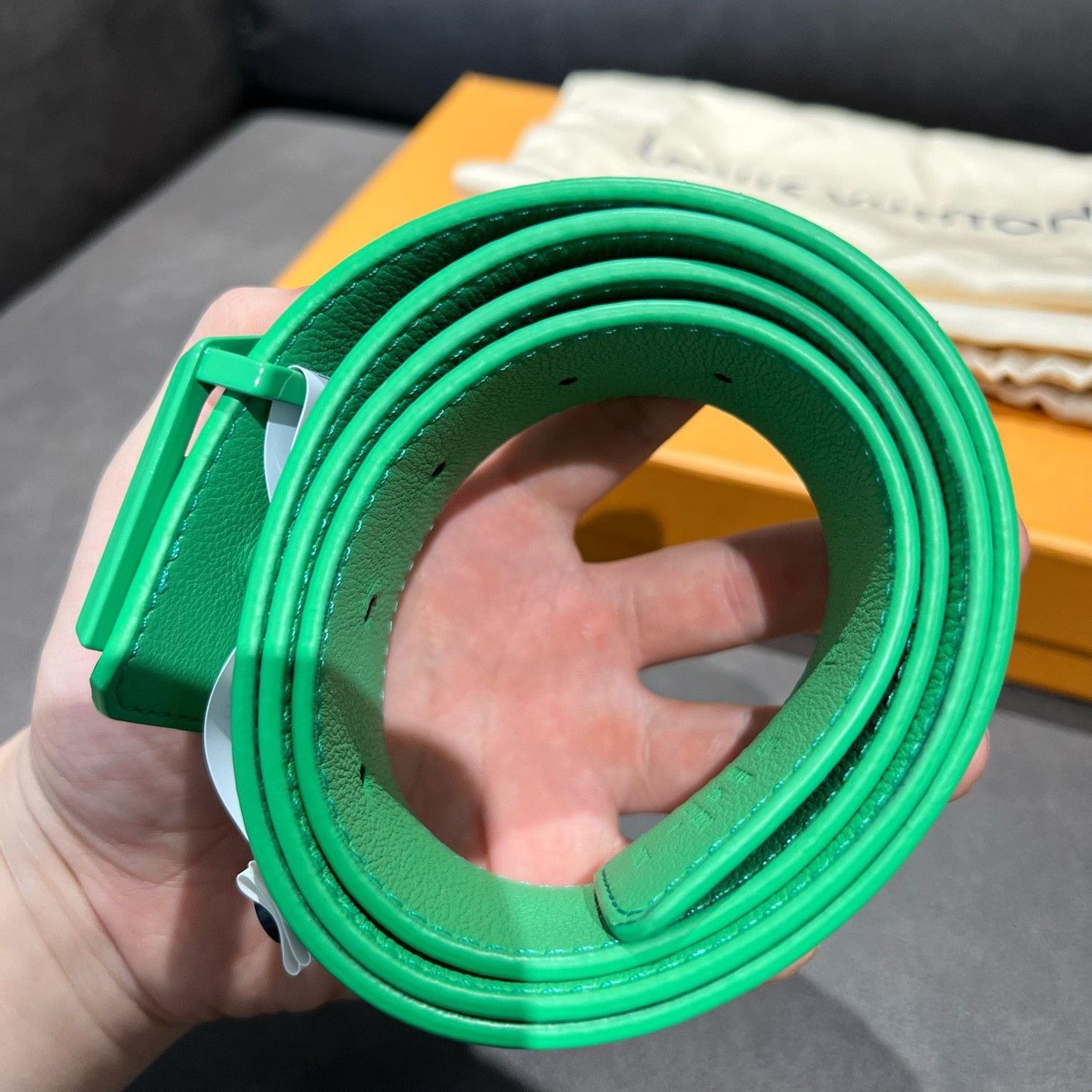 Louis Vuitton Louis Vuitton Retro Green Belt one size Men Size ONE SIZE - 8 Thumbnail