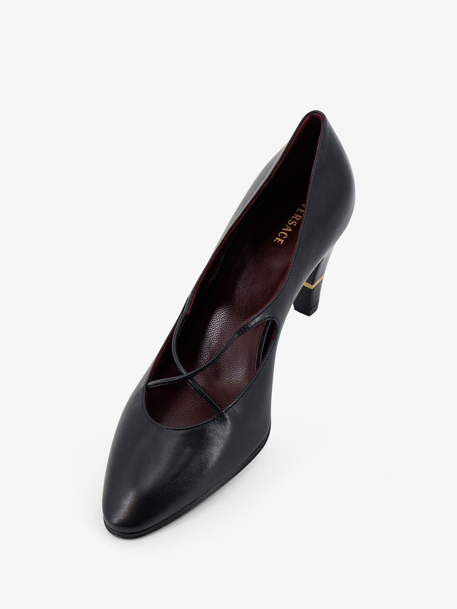 Versace Criss-Cross Medallion Leather Pumps Size US 10 / IT 40 - 4 Thumbnail