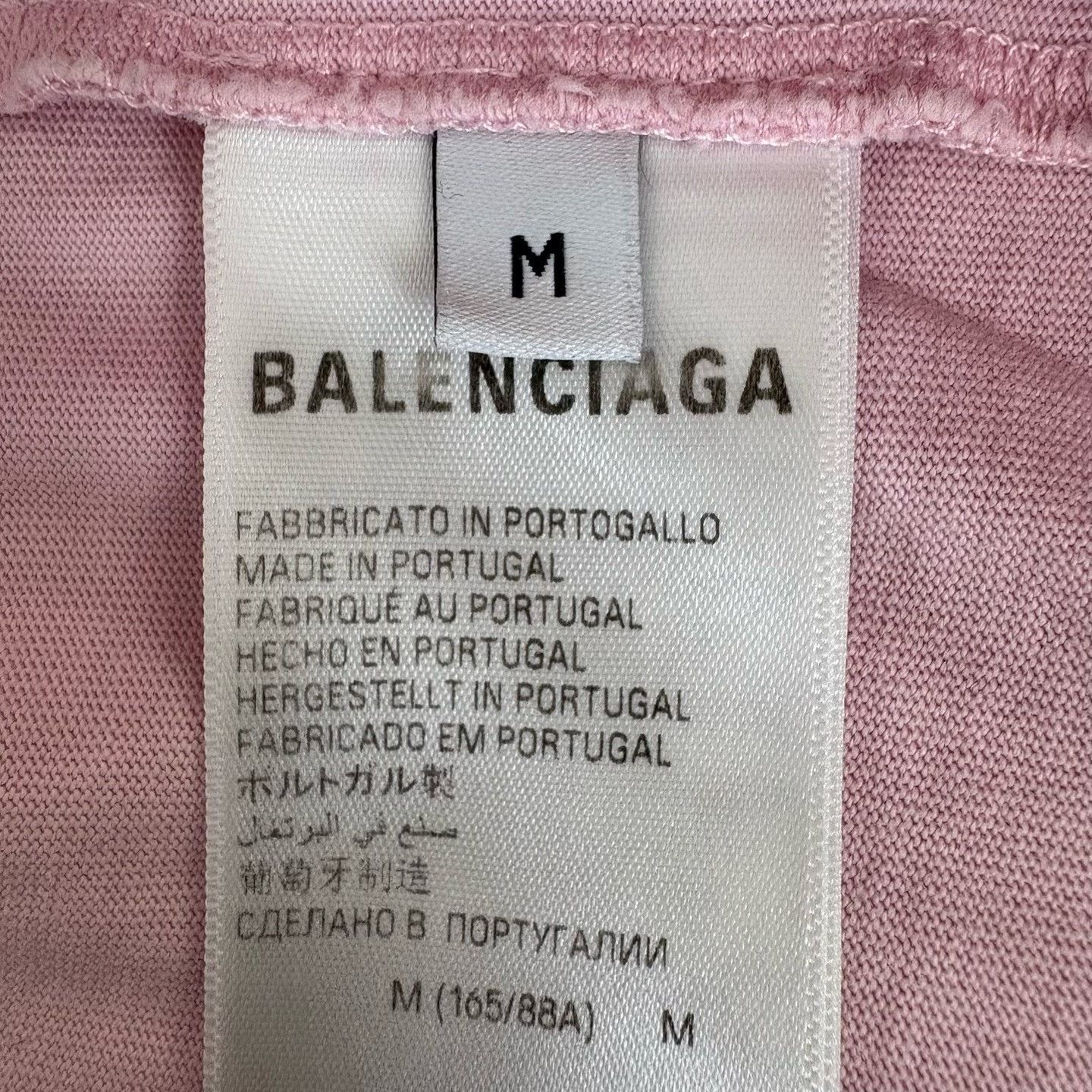 Balenciaga Balenciaga Printed Oversized Pink T-Shirt m Men Size US M / EU 48-50 / 2 - 5 Thumbnail