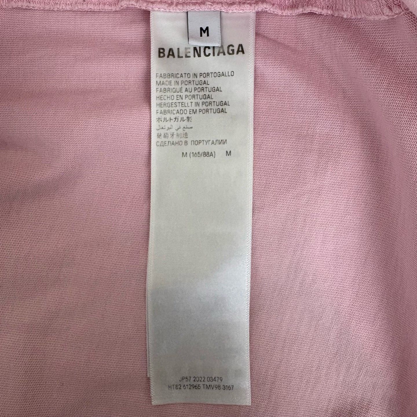 Balenciaga Balenciaga Printed Oversized Pink T-Shirt m Men Size US M / EU 48-50 / 2 - 4 Thumbnail