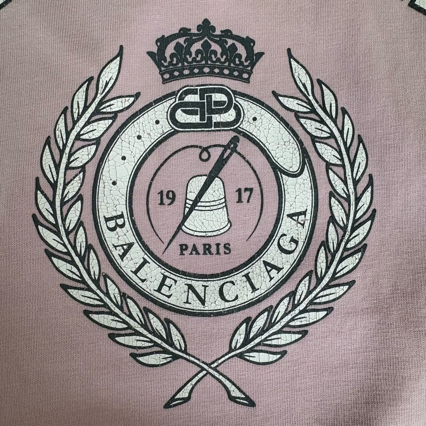 Balenciaga Balenciaga Printed Oversized Pink T-Shirt m Men Size US M / EU 48-50 / 2 - 7 Thumbnail