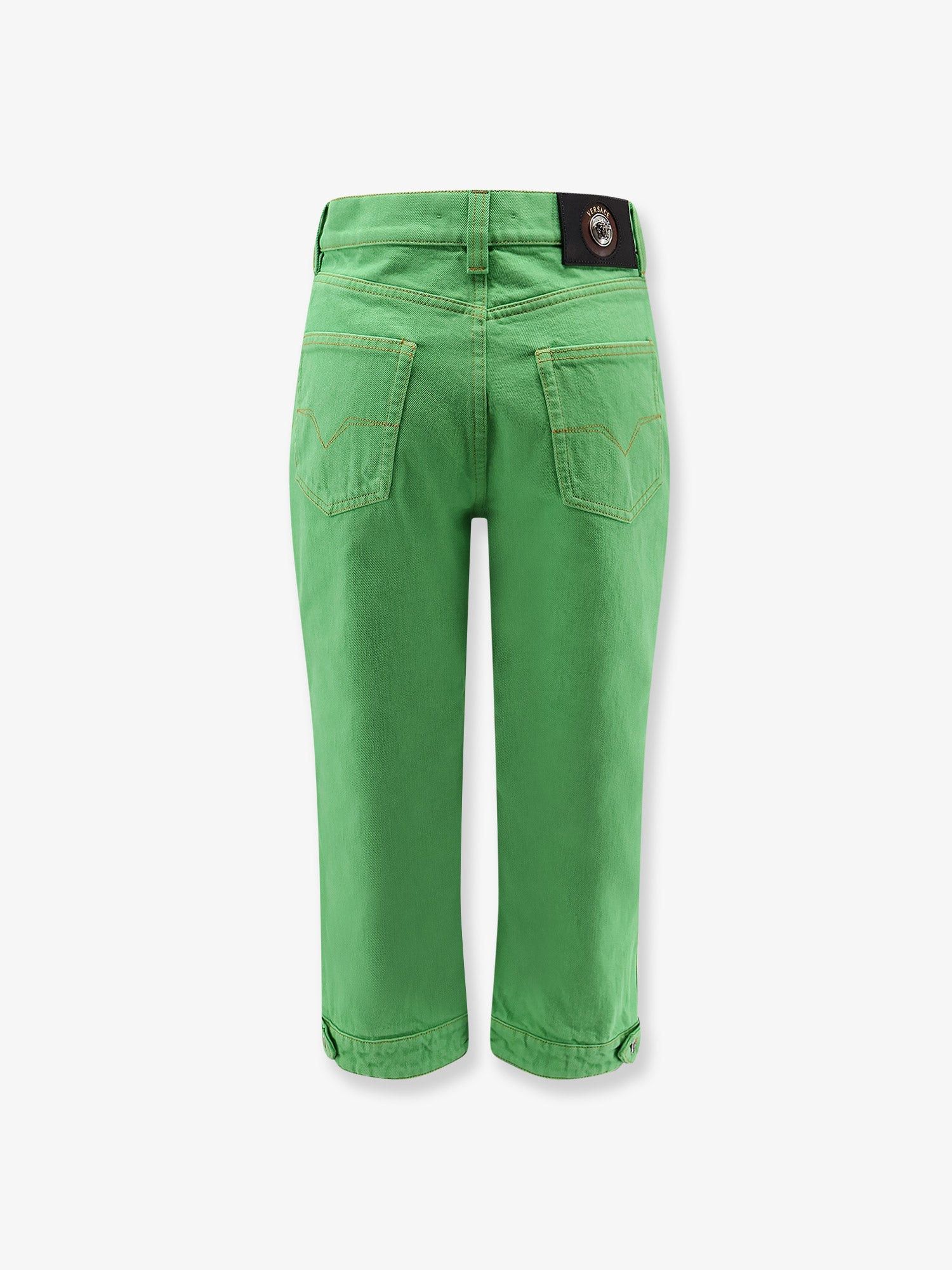 Versace Non-Stretch Cotton Trousers Size 27" / US 4 / IT 40 - 2 Thumbnail