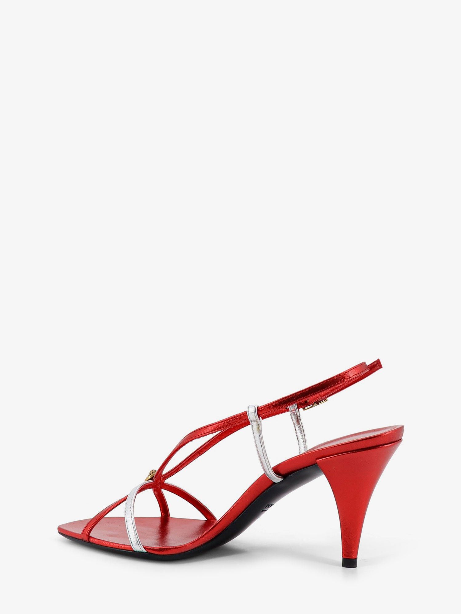 Versace Metallic Leather Sandals With Medusa Logo On The Front Size US 7 / IT 37 - 3 Thumbnail