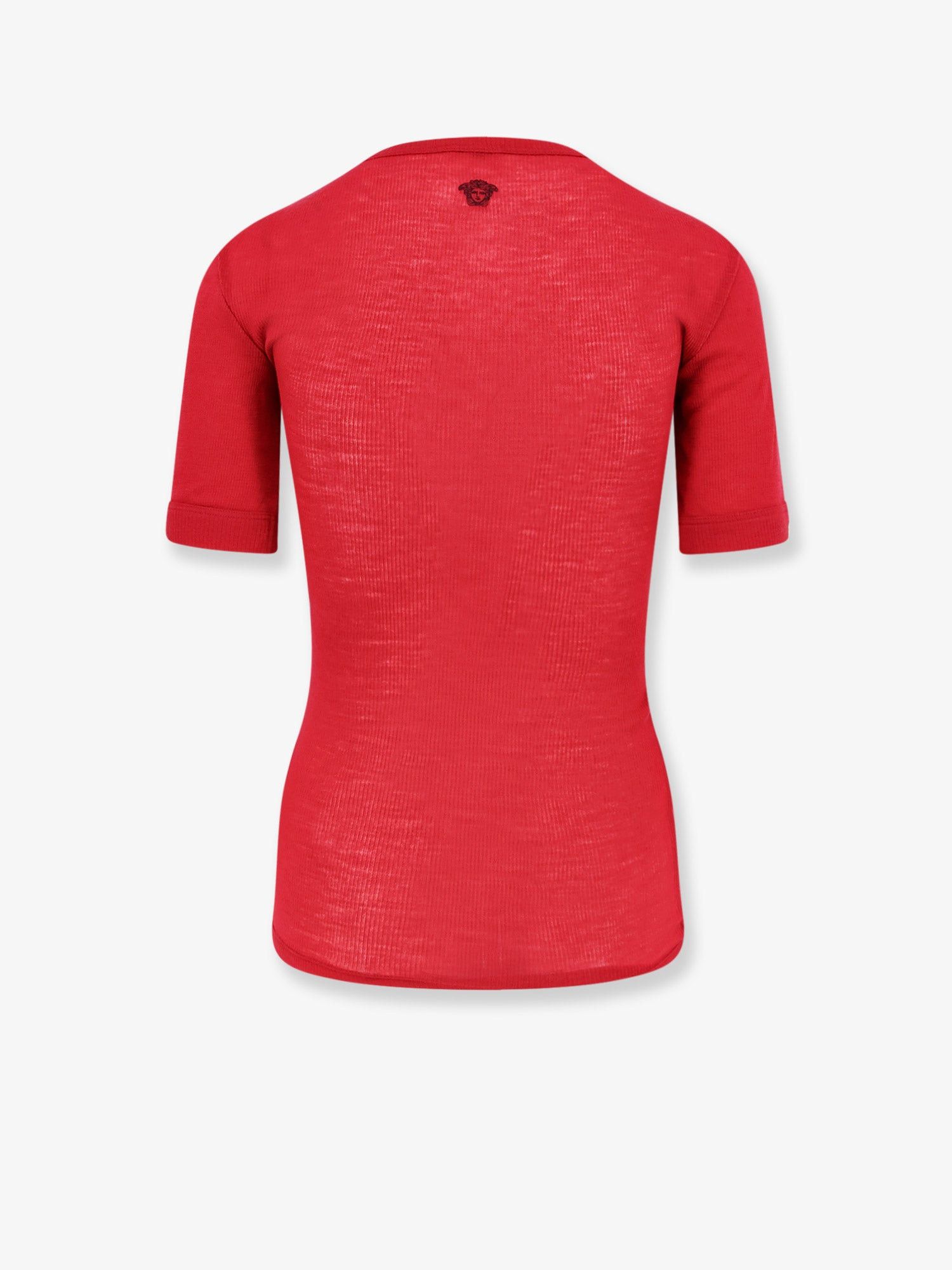 Versace Ribbed Cotton T-Shirt Size M / US 6-8 / IT 42-44 - 2 Thumbnail
